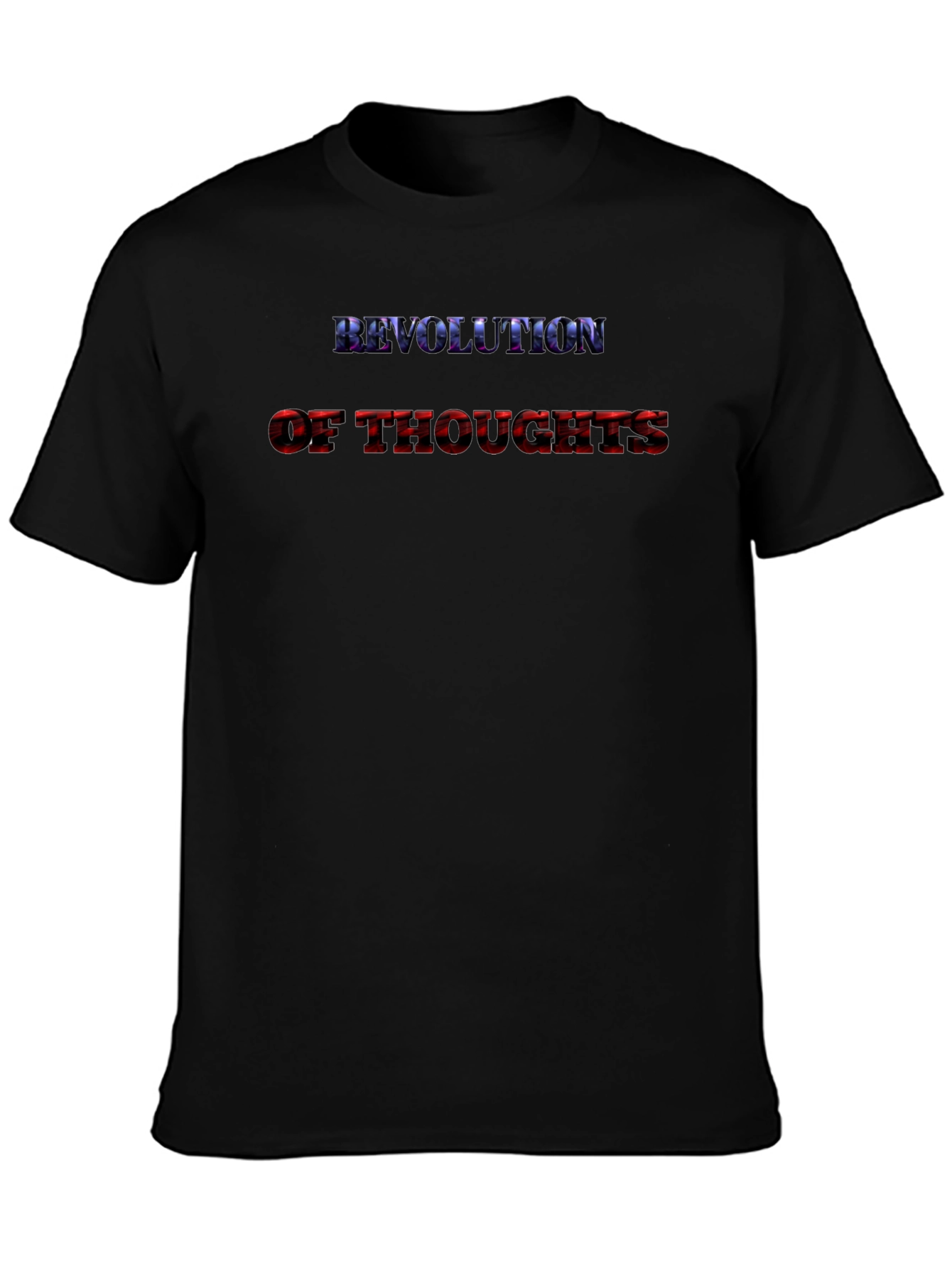 Revolution of Thoughts Graphic Tee - Black Cotton Shirt