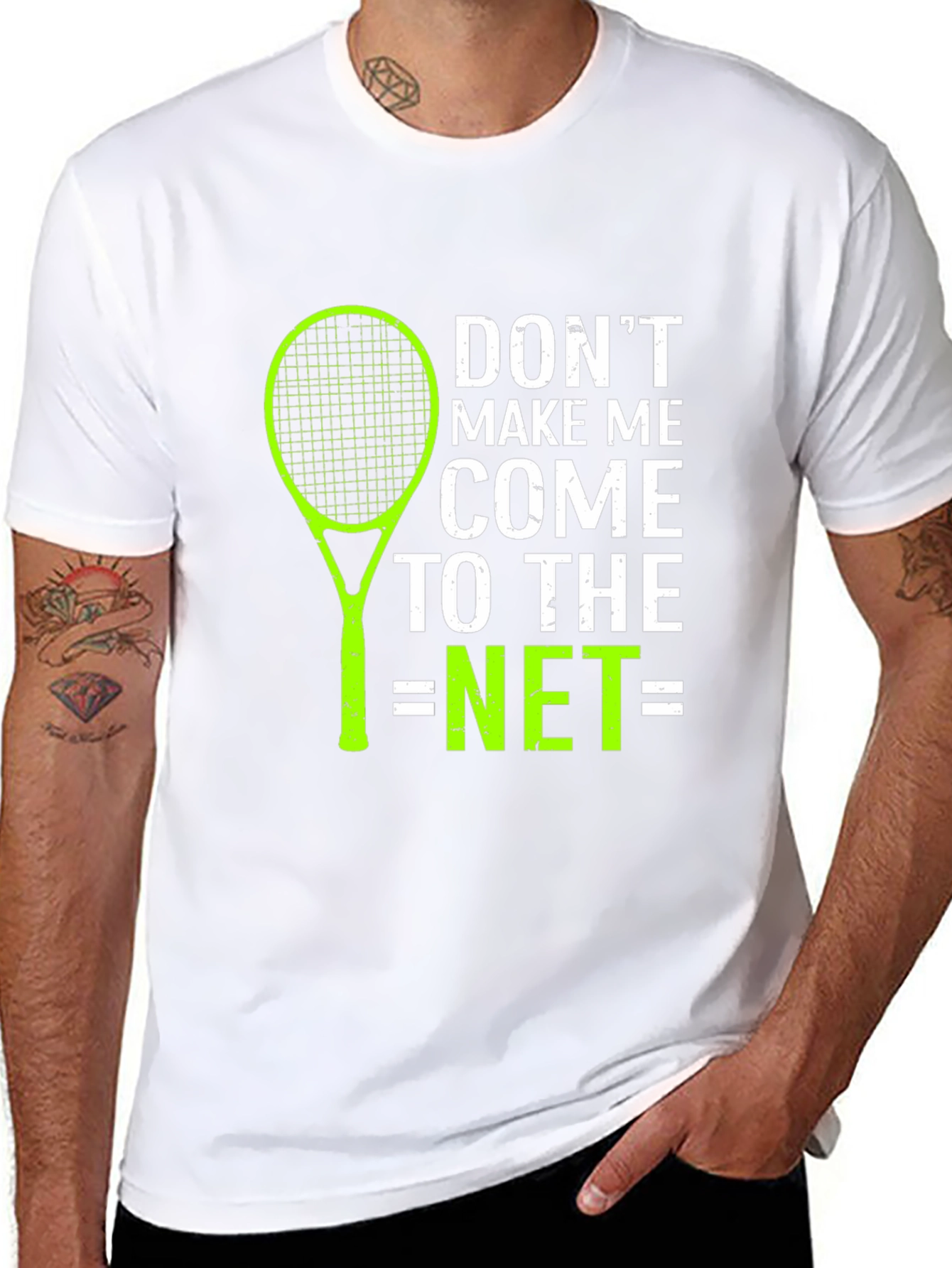 Tennis Lover Graphic T-Shirt - Dont Make Me Come To The Net