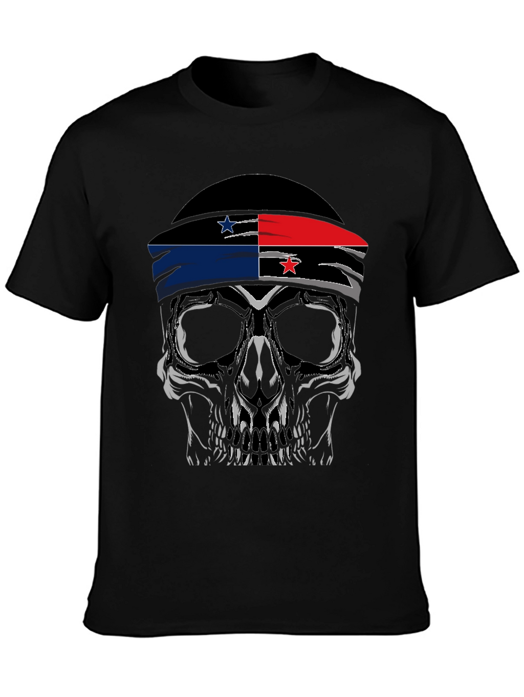 Panama Flag Skull T-Shirt - Patriotic Style