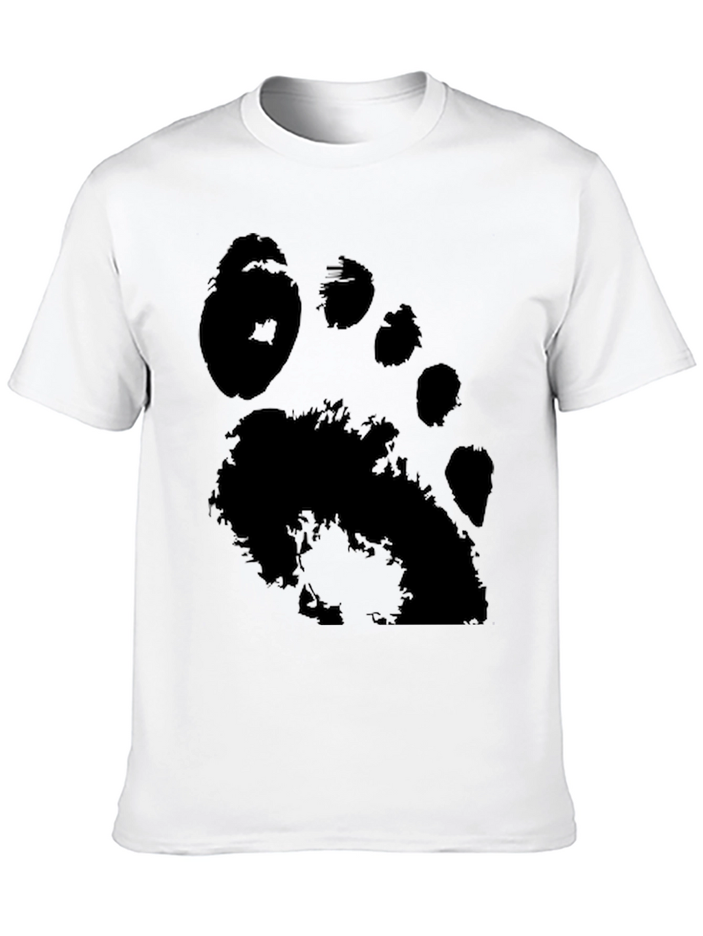 Black T-Shirt with Bear Paw Print