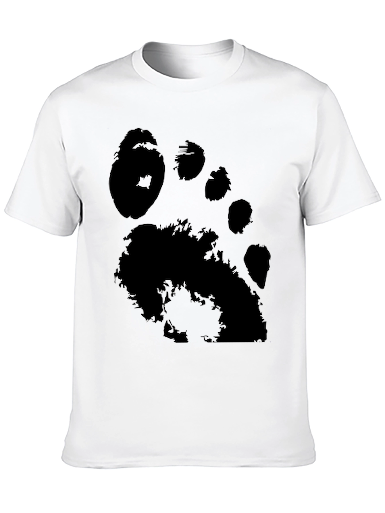 Black T-Shirt with Bear Paw Print