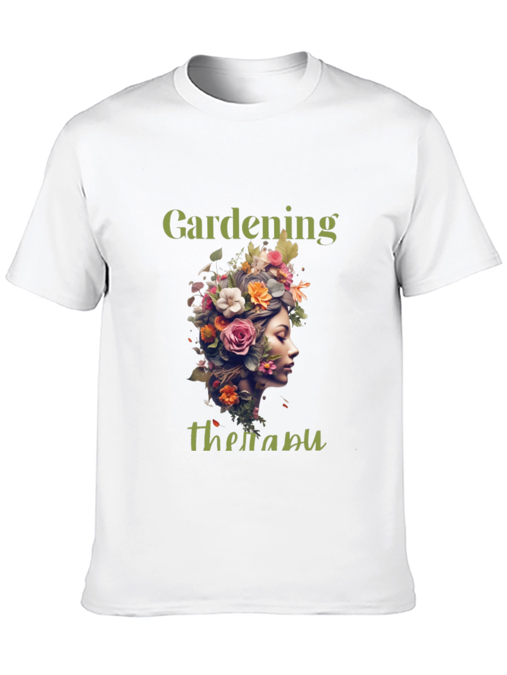 Gardening Therapy T-Shirt - Floral Design