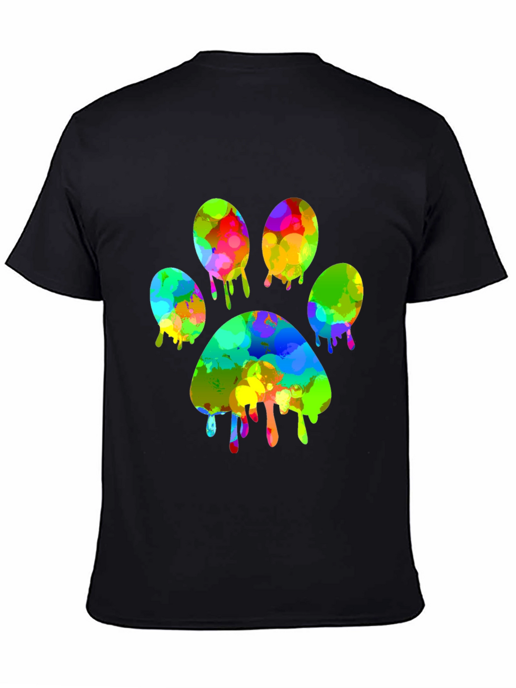 Colorful Paw Print T-Shirt