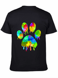 Colorful Paw Print T-Shirt