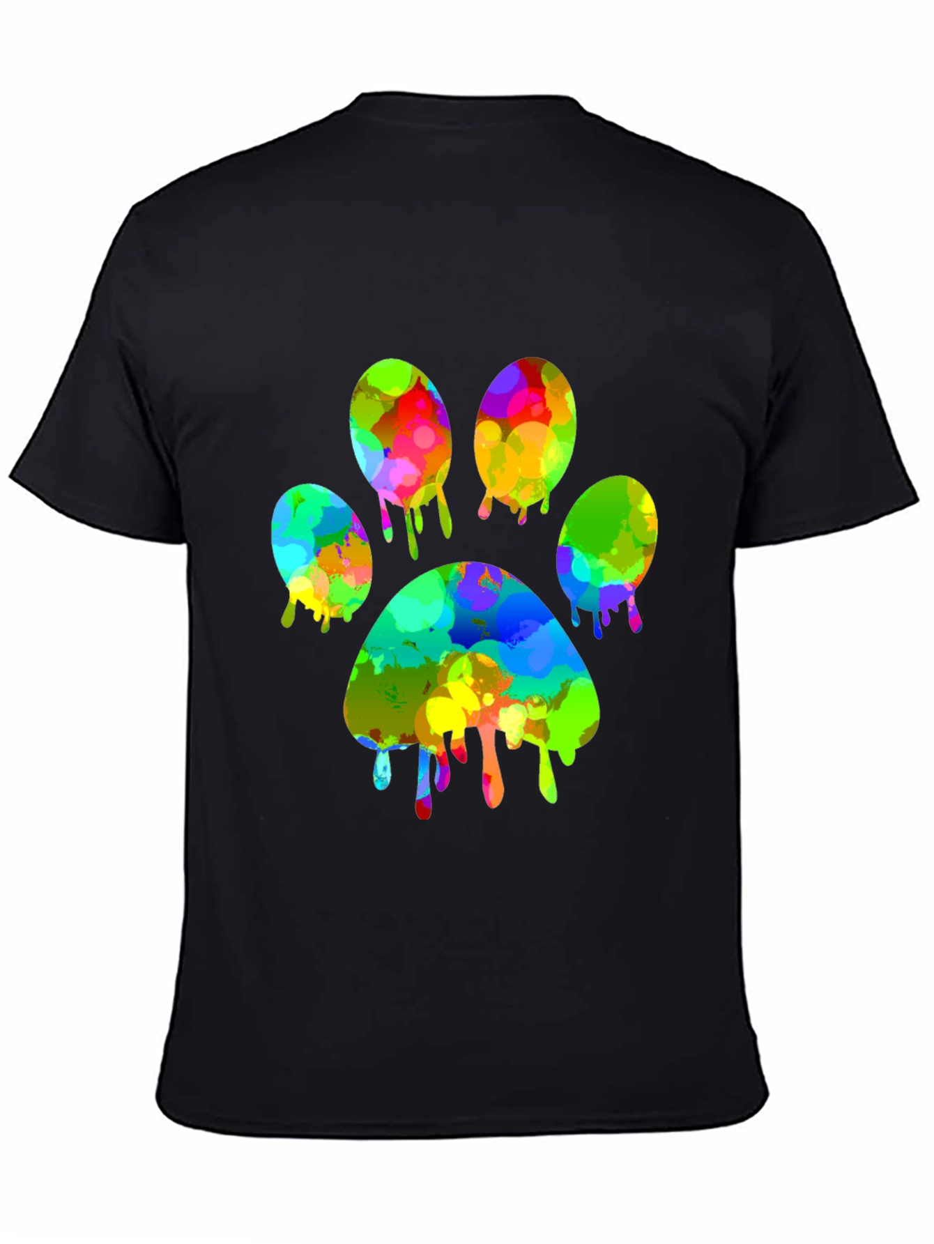 Colorful Paw Print T-Shirt