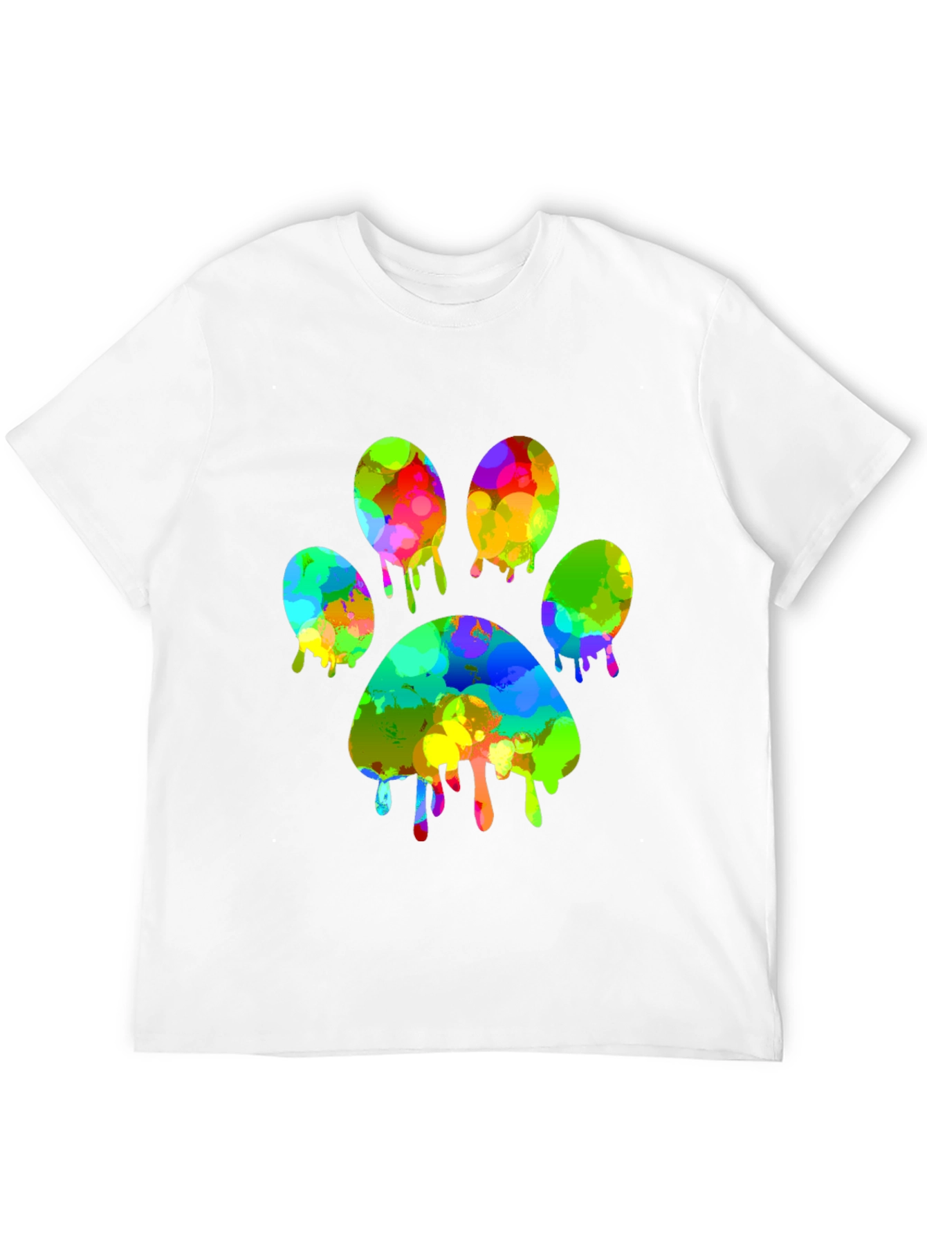 Colorful Paw Print T-Shirt