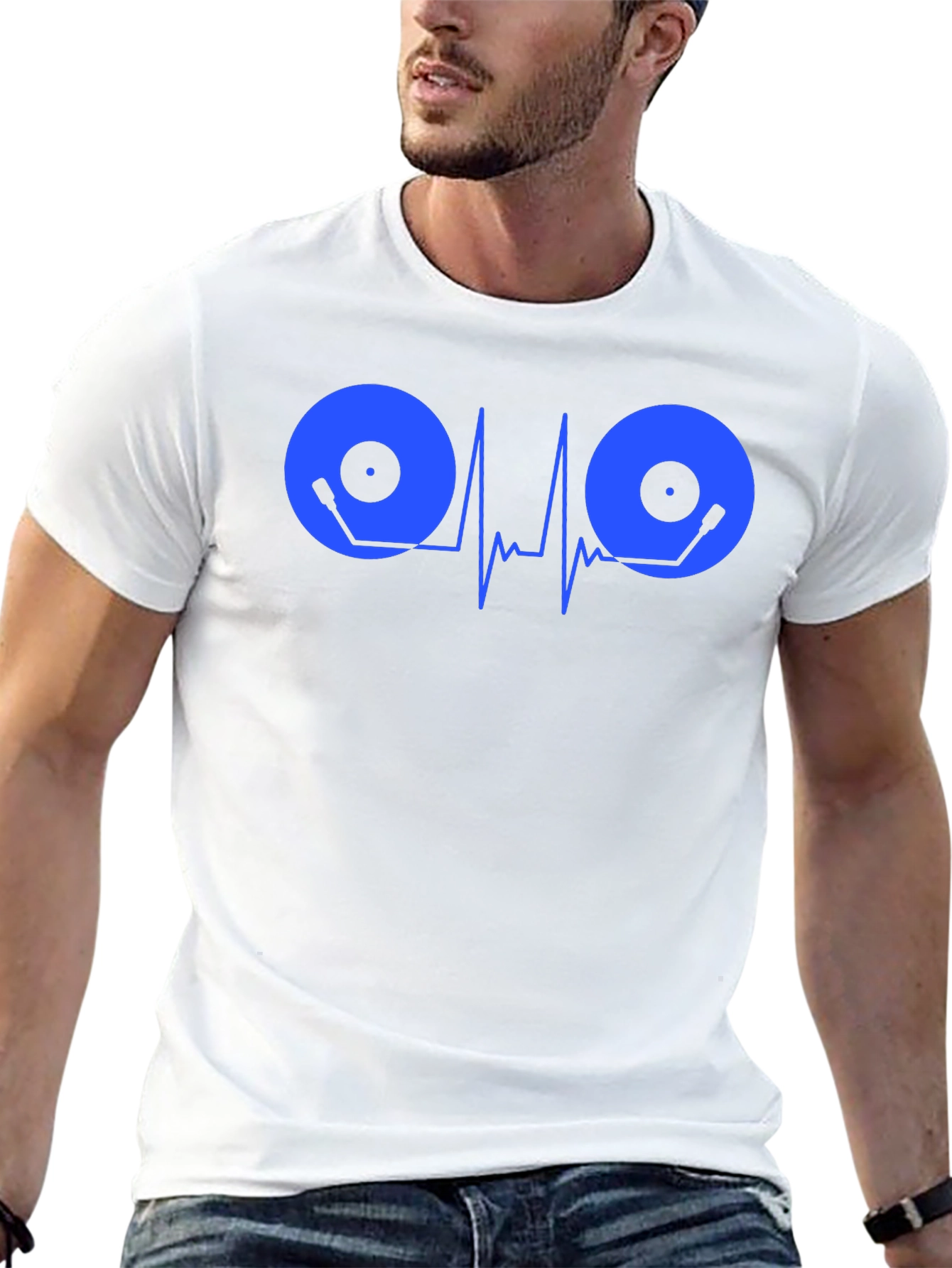 DJ Heartbeat Graphic T-Shirt - Black