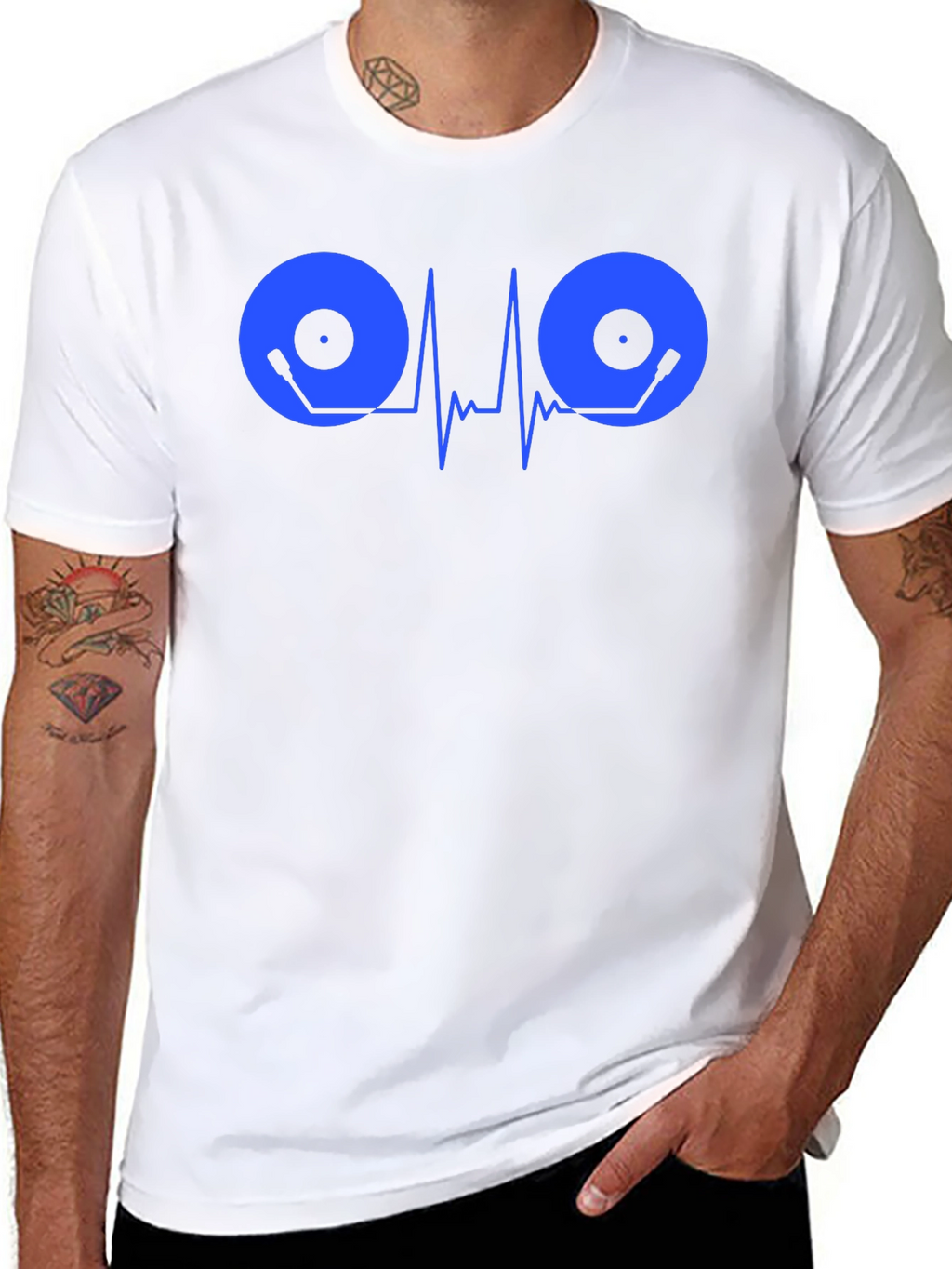 DJ Heartbeat Graphic T-Shirt - Black