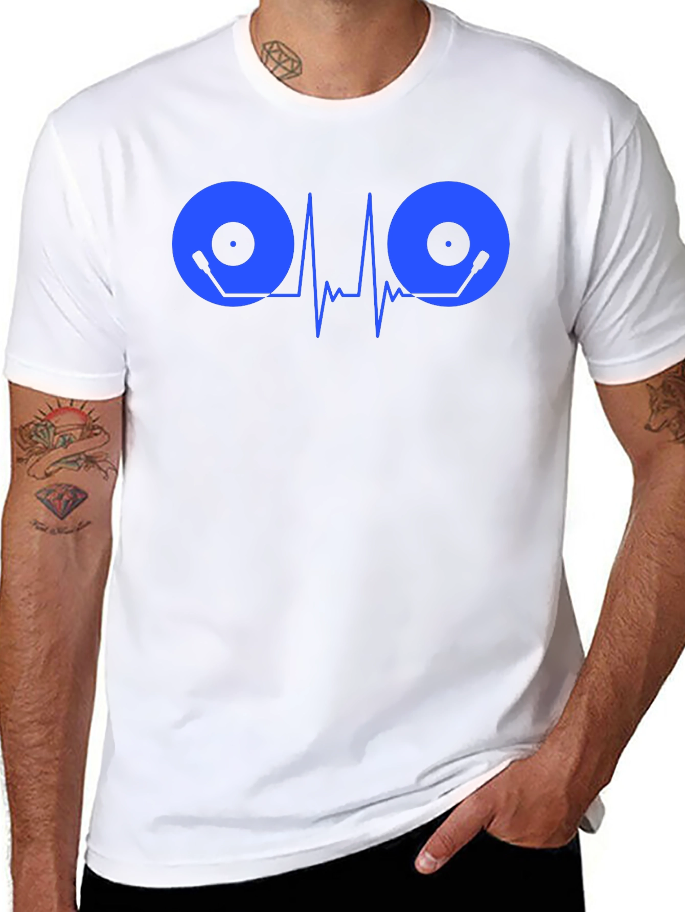 DJ Heartbeat Graphic T-Shirt - Black
