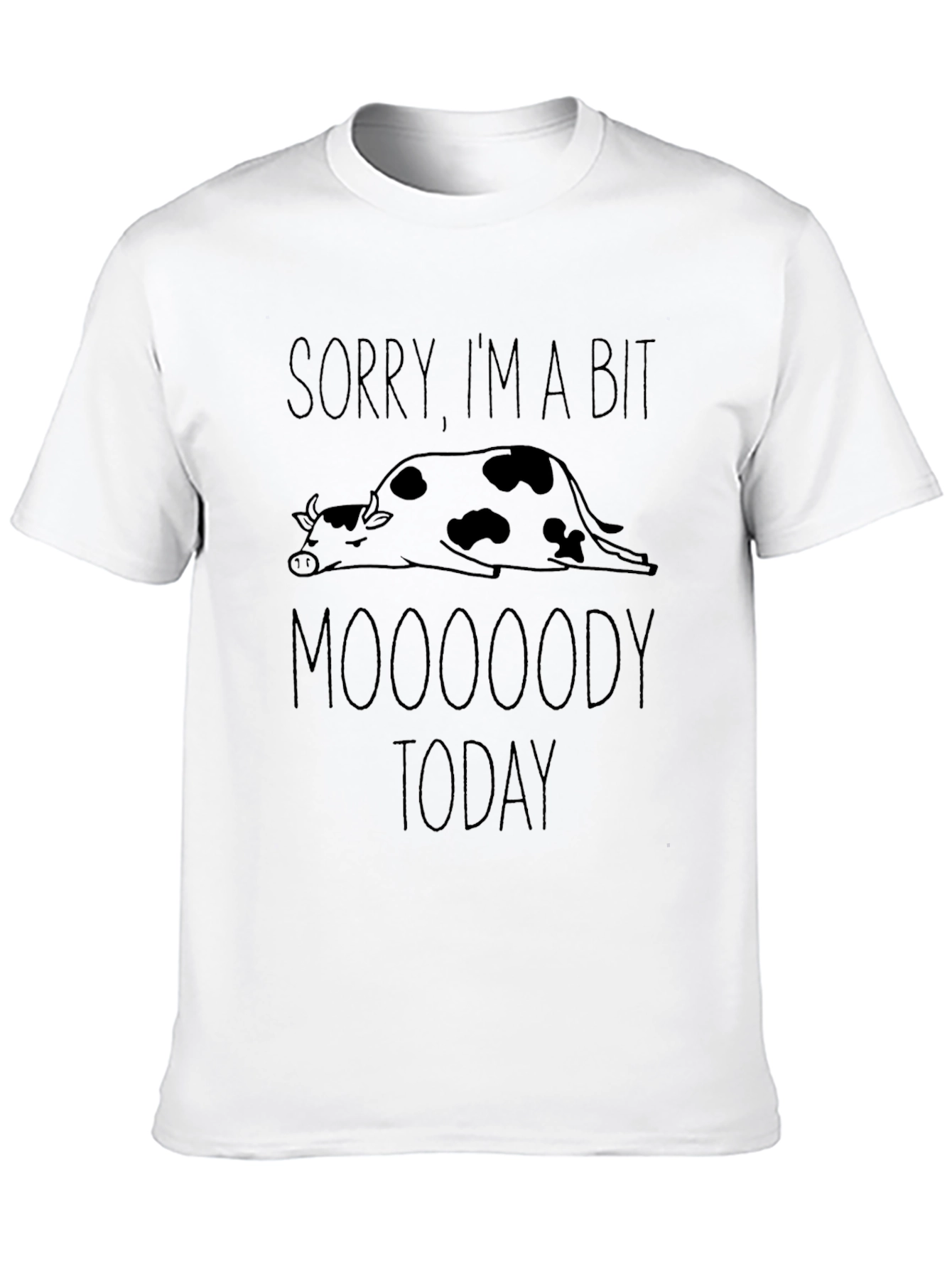 Moooody Today Graphic T-Shirt - Funny Cow Tee