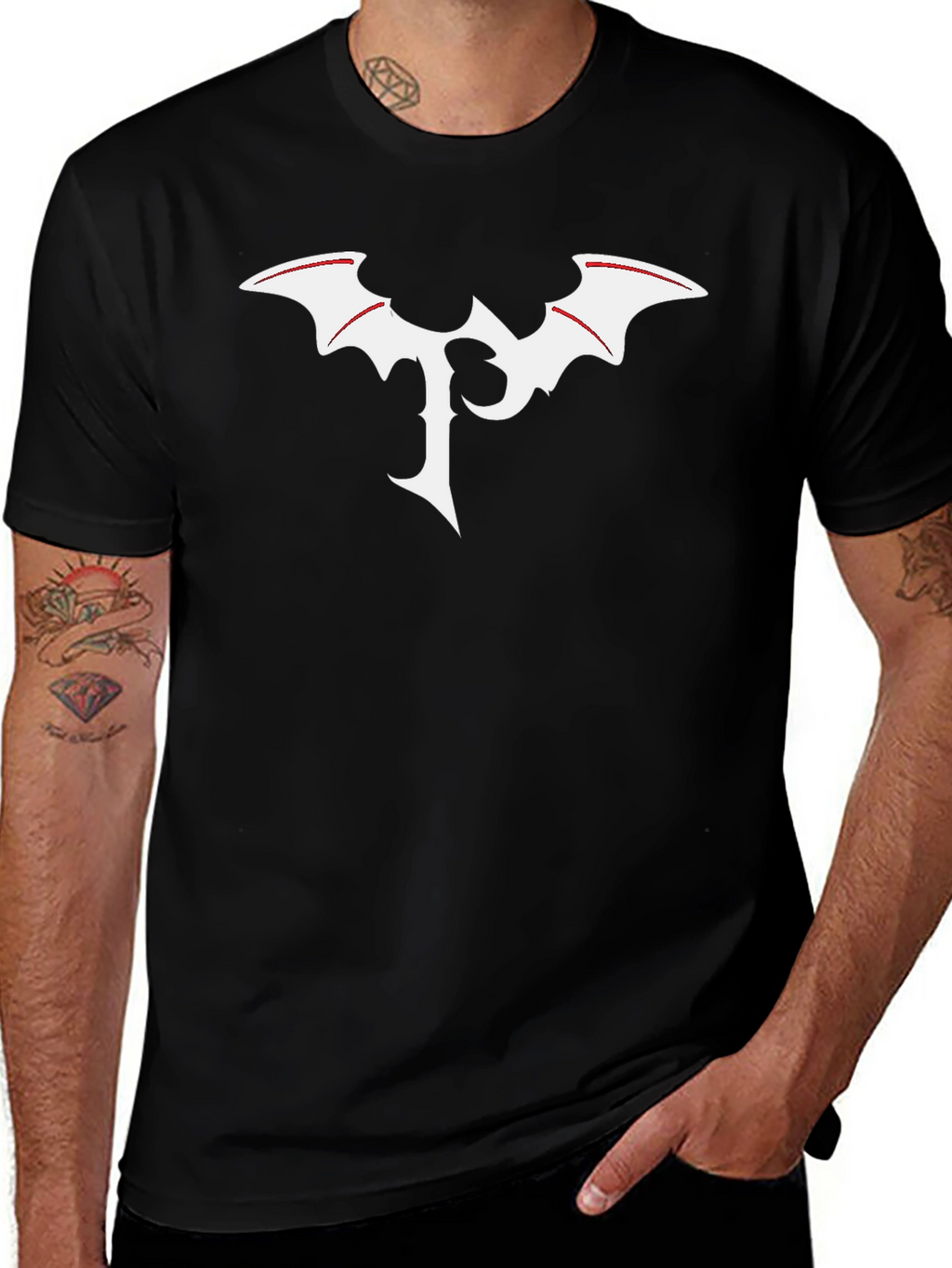 Graphic Tee - Bat Logo T-Shirt - Casual Wear