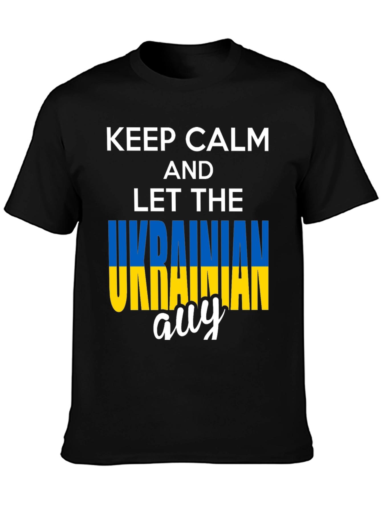 Keep Calm Ukrainian Guy T-Shirt - Black
