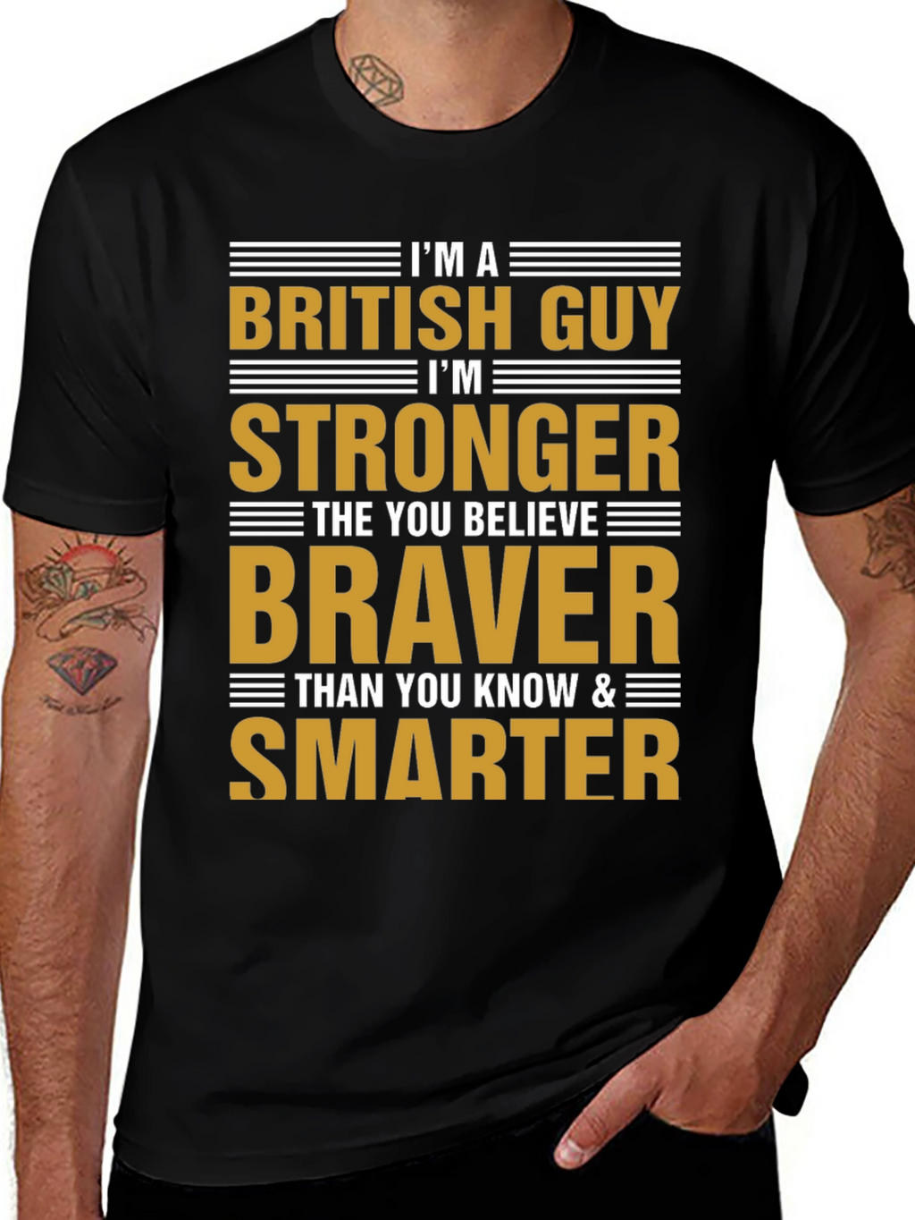 British Guy Strong Braver Smarter Tee