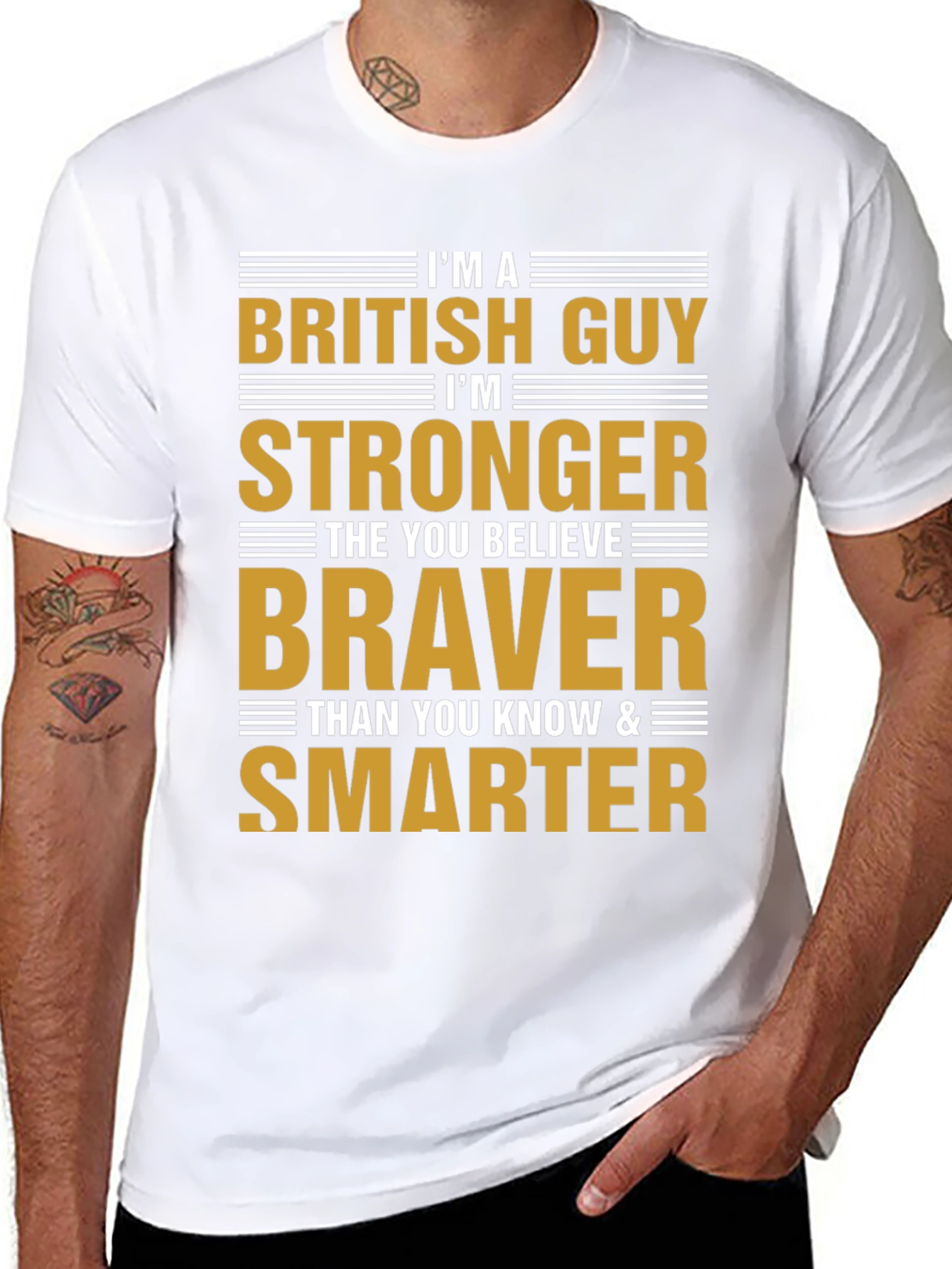 British Guy Strong Braver Smarter Tee