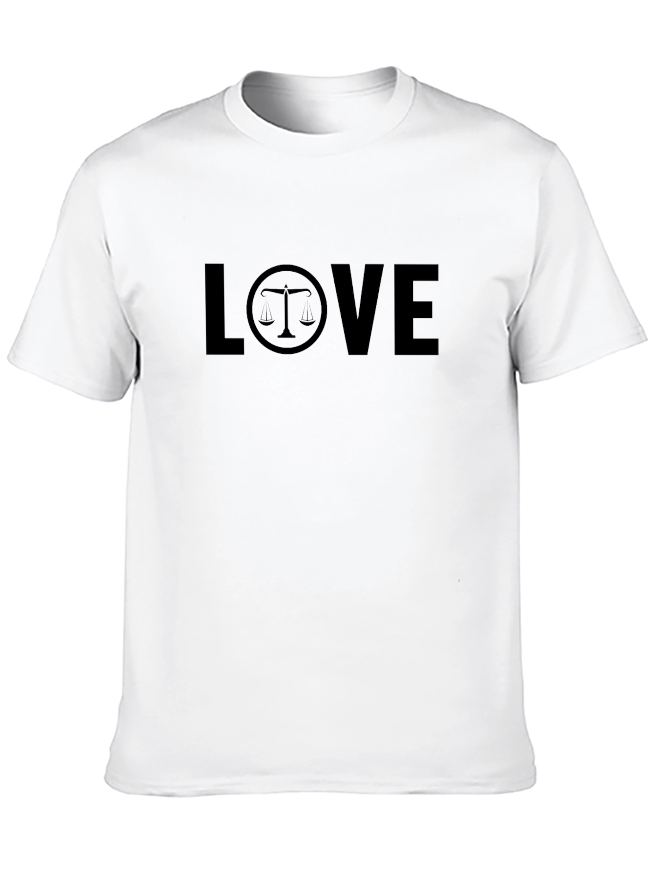 Love & Justice Graphic Tee - Black Crew Neck Shirt