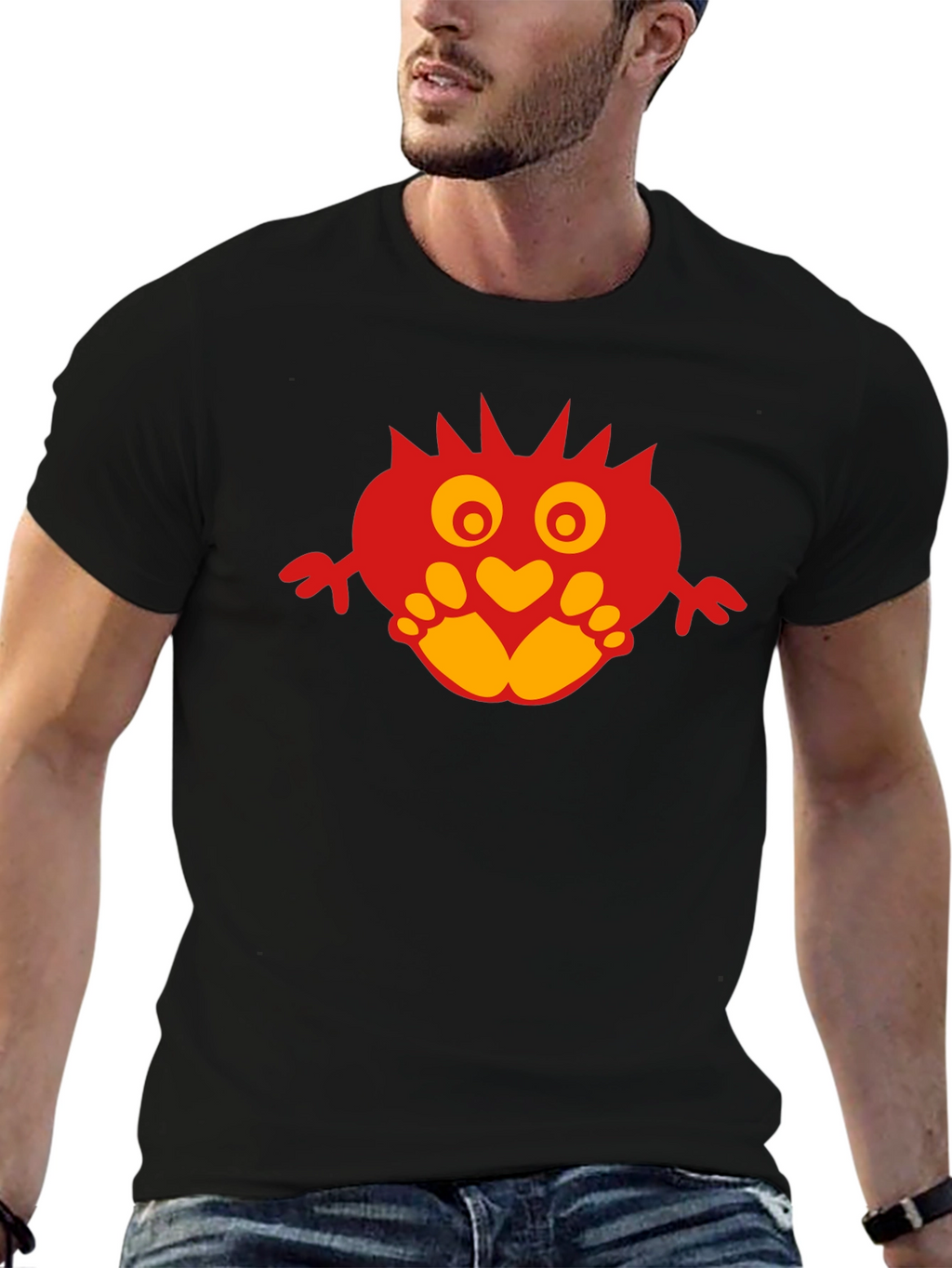 Monster Graphic Black T-Shirt
