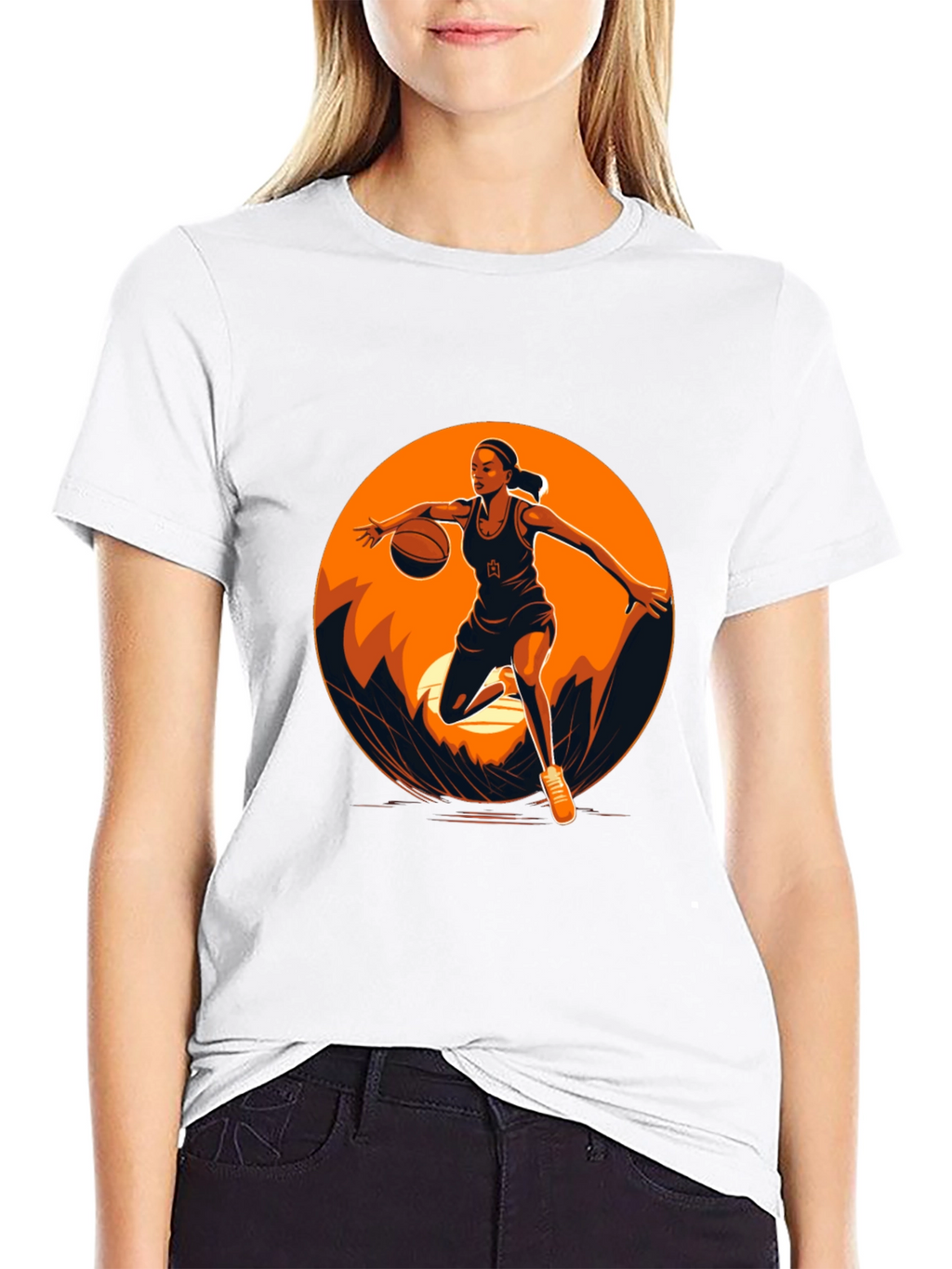 Basketball Player Graphic Black T-Shirt