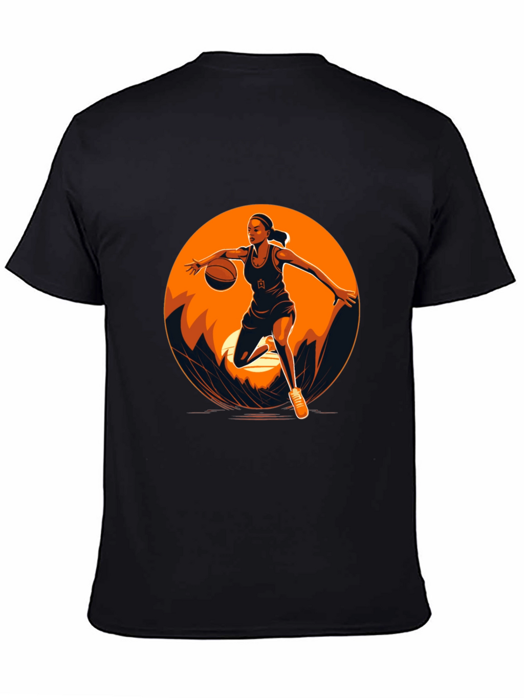 Basketball Player Graphic Black T-Shirt