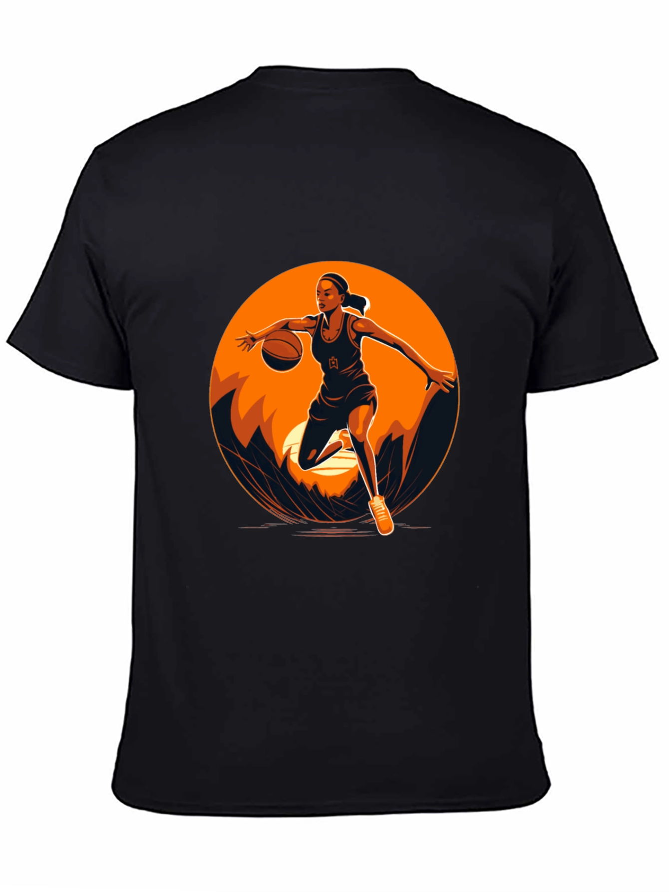 Basketball Player Graphic Black T-Shirt