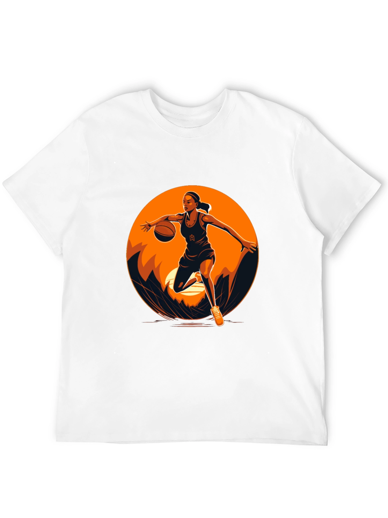 Basketball Player Graphic Black T-Shirt