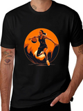 Basketball Player Graphic Black T-Shirt