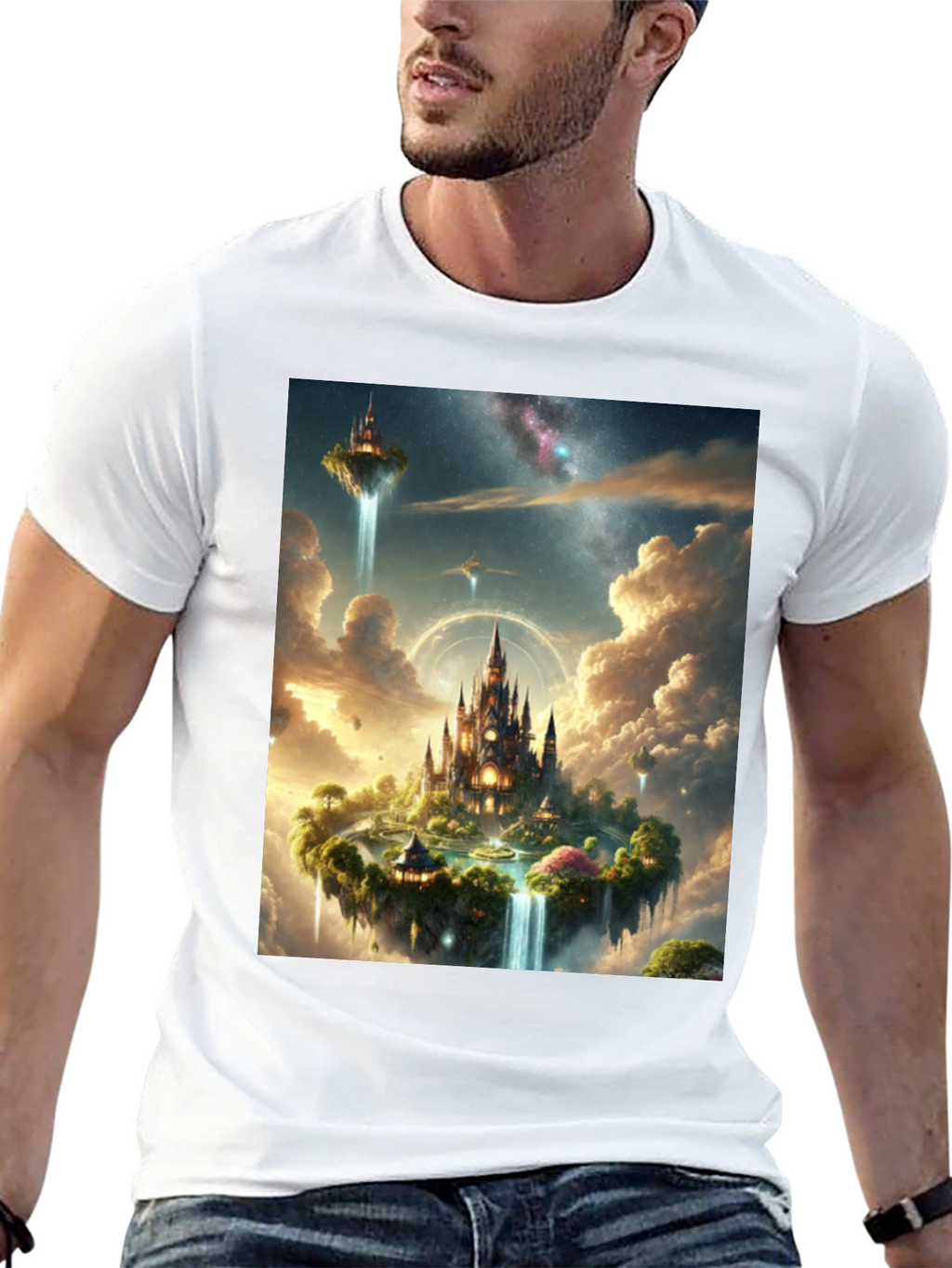 Fantasy Island Graphic Tee - Black Cotton Shirt