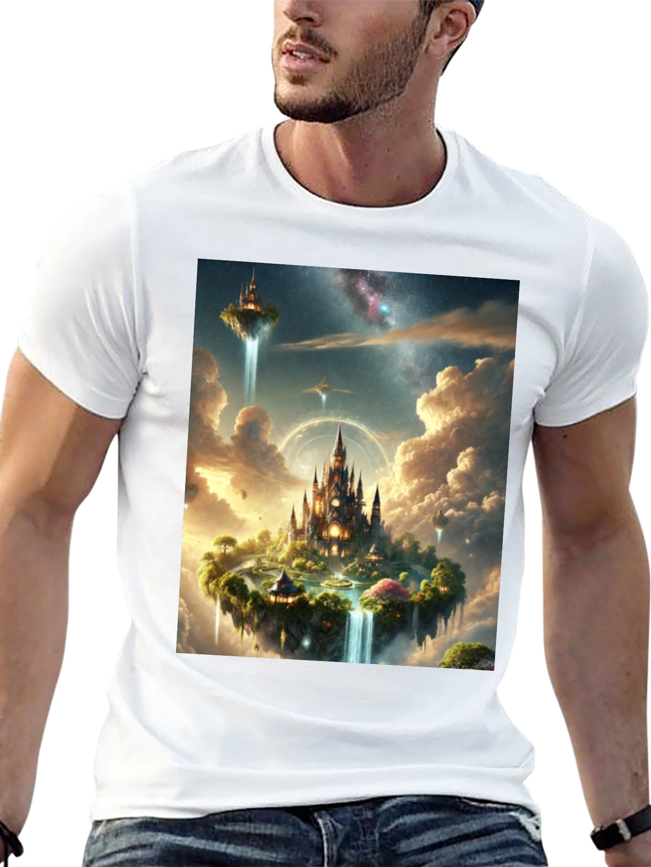 Fantasy Island Graphic Tee - Black Cotton Shirt