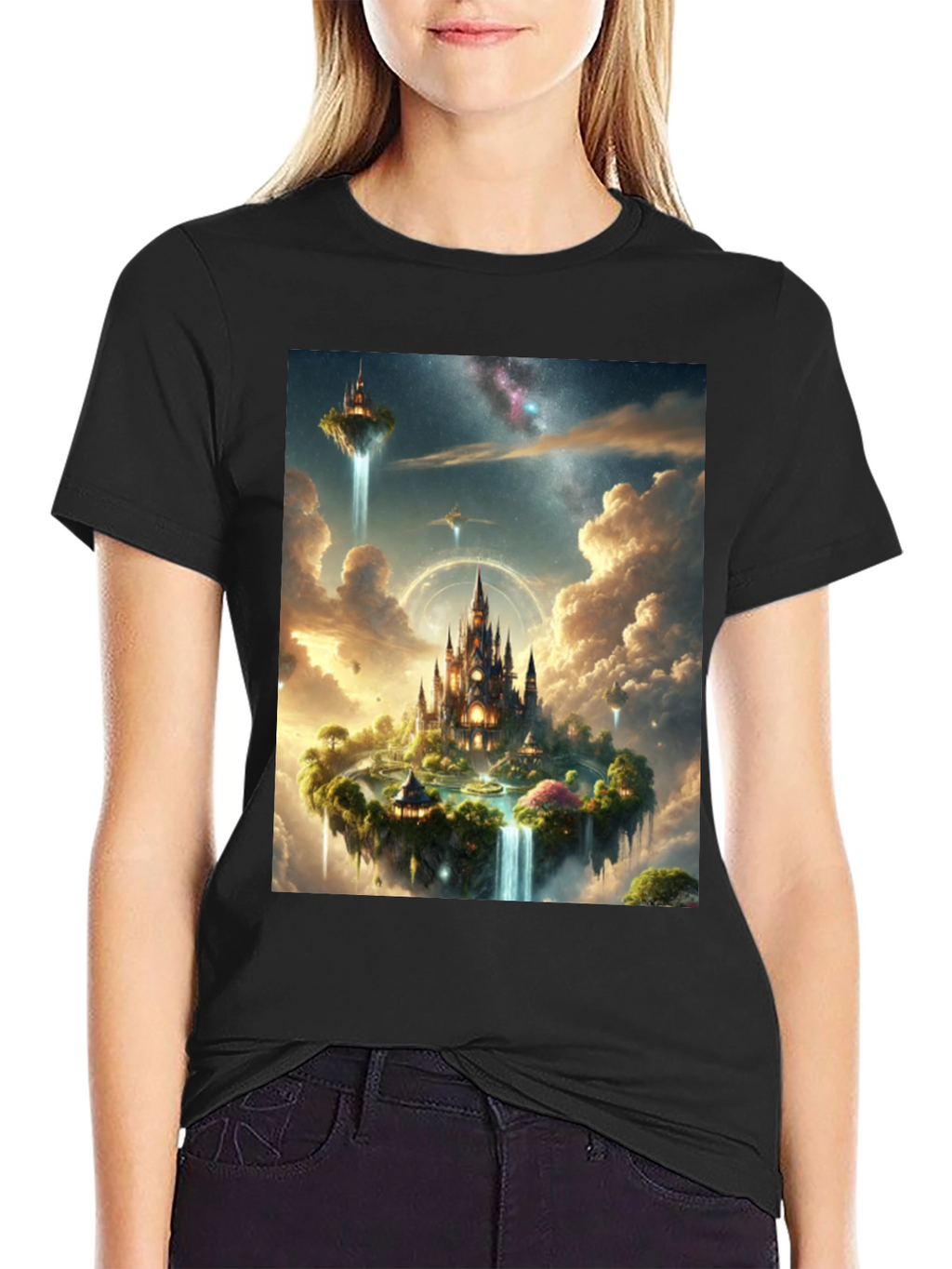 Fantasy Island Graphic Tee - Black Cotton Shirt