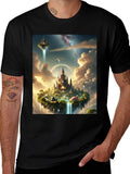Fantasy Island Graphic Tee - Black Cotton Shirt