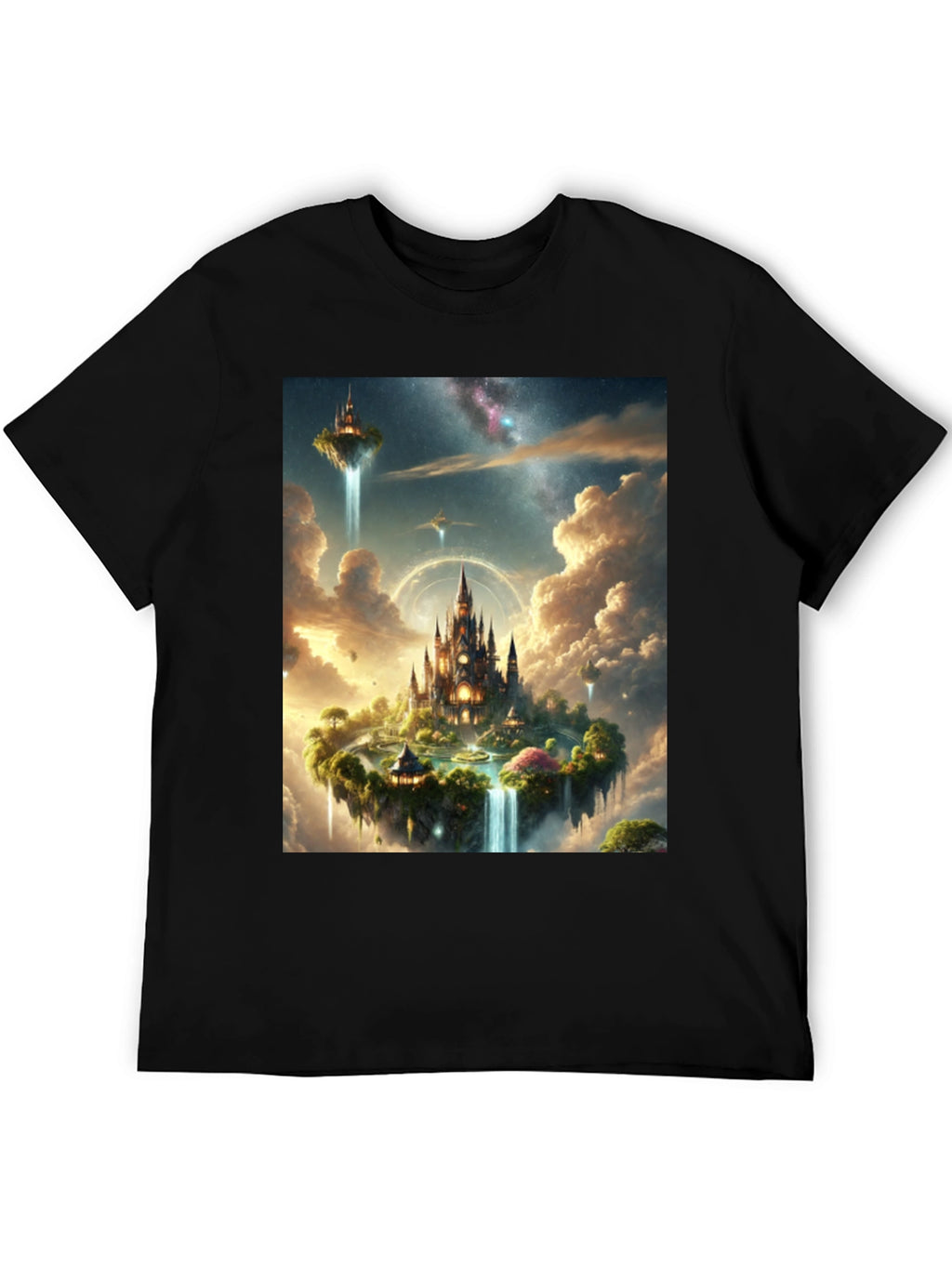 Fantasy Island Graphic Tee - Black Cotton Shirt