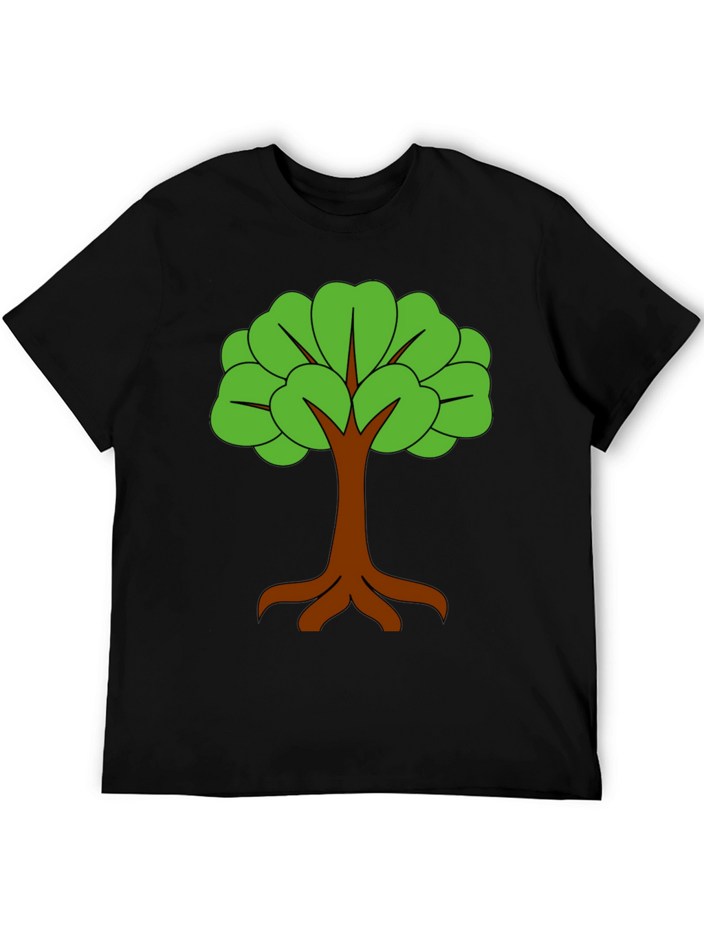 Nature Tree Graphic Black T-Shirt