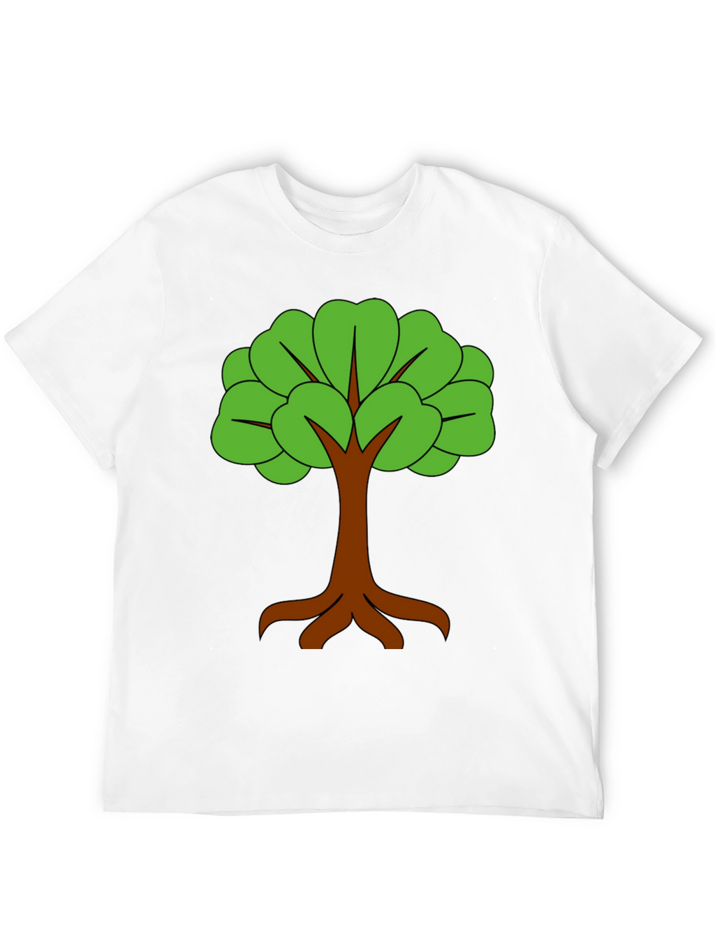 Nature Tree Graphic Black T-Shirt