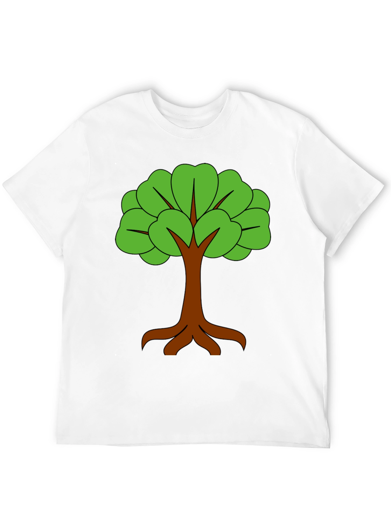 Nature Tree Graphic Black T-Shirt