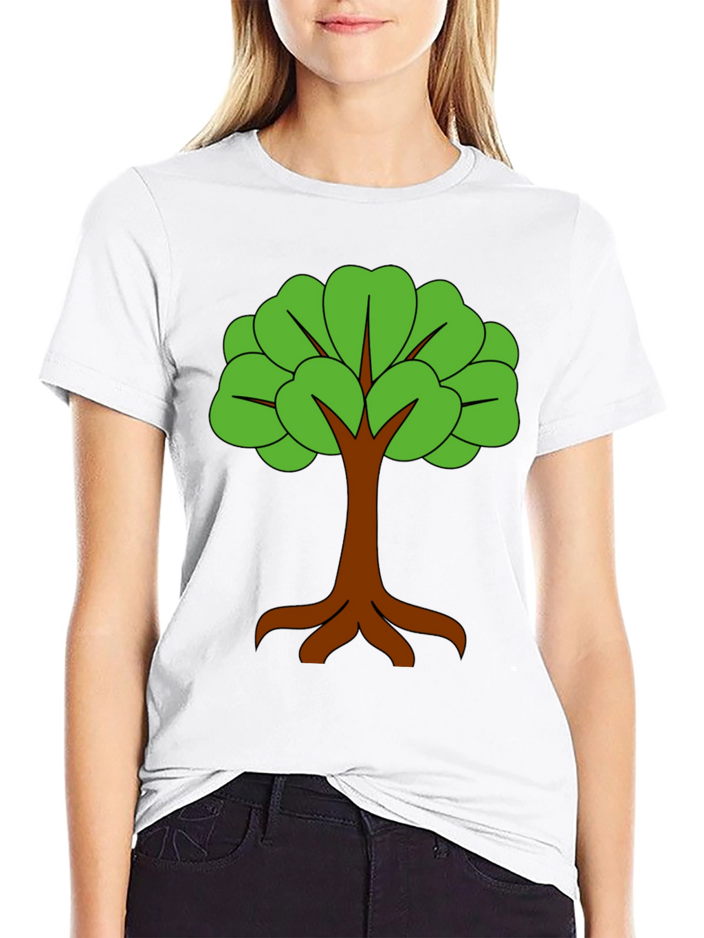 Nature Tree Graphic Black T-Shirt