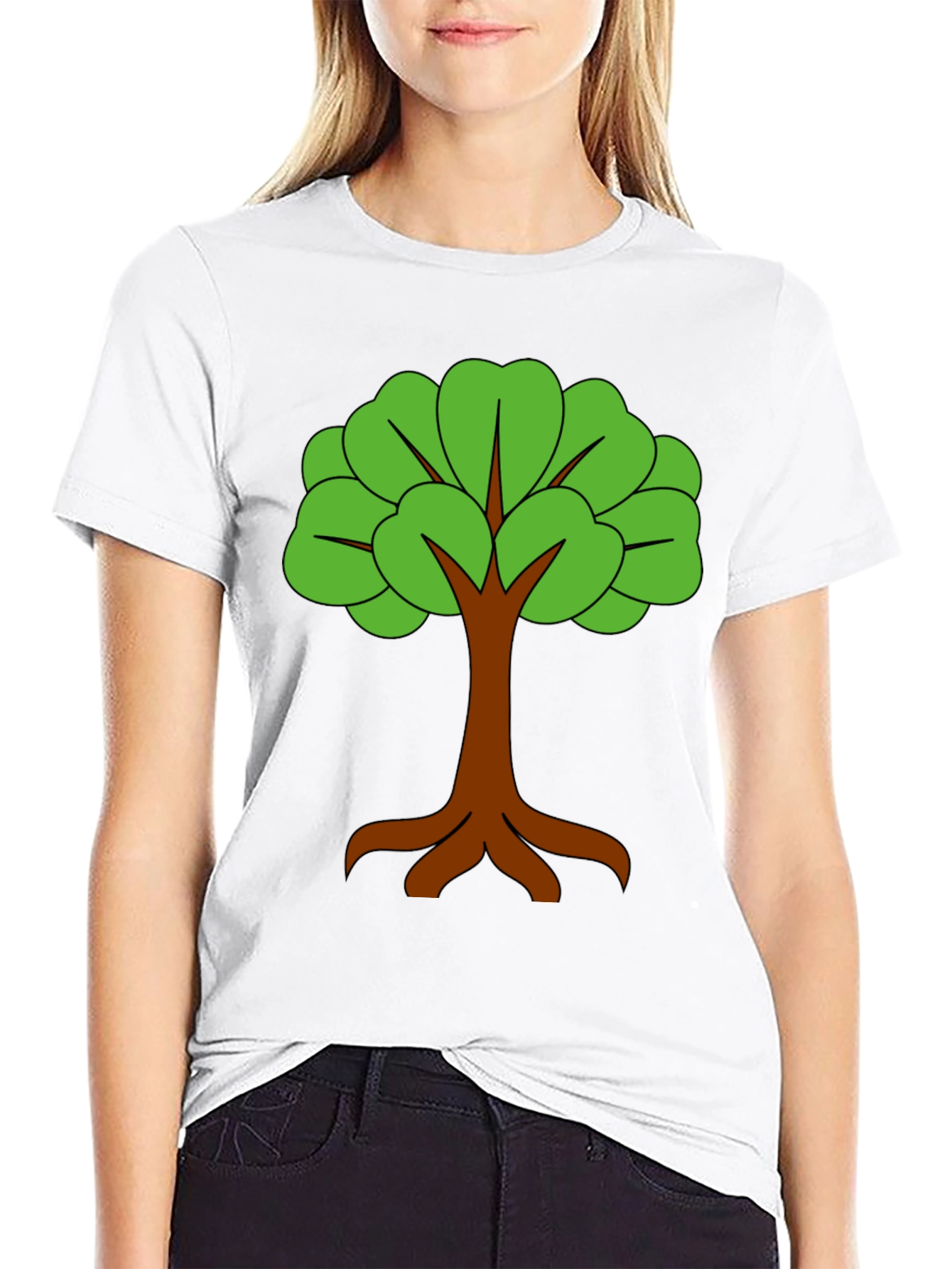 Nature Tree Graphic Black T-Shirt