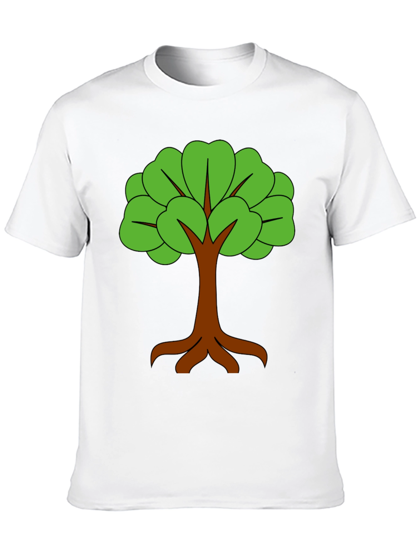 Nature Tree Graphic Black T-Shirt