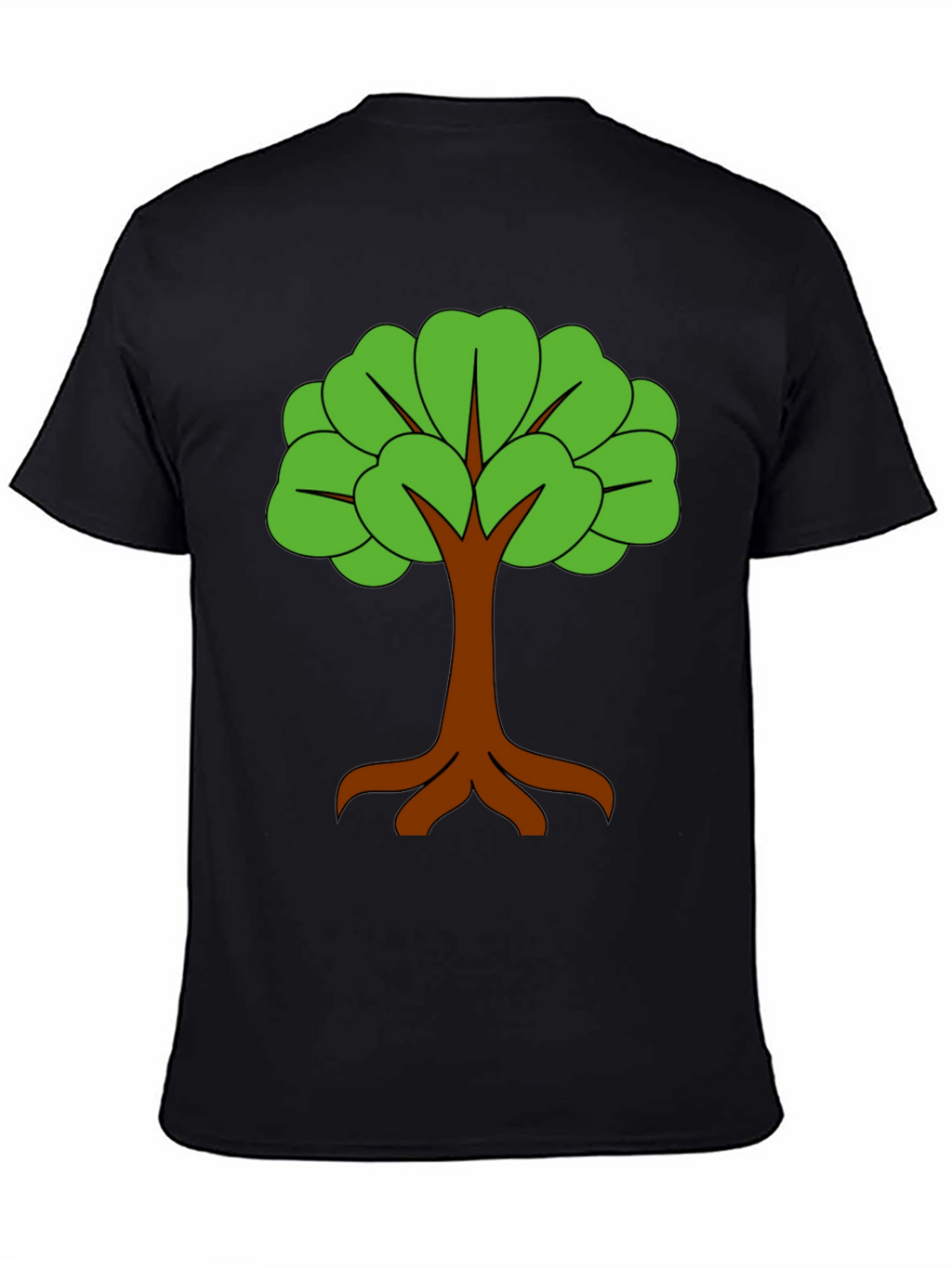 Nature Tree Graphic Black T-Shirt
