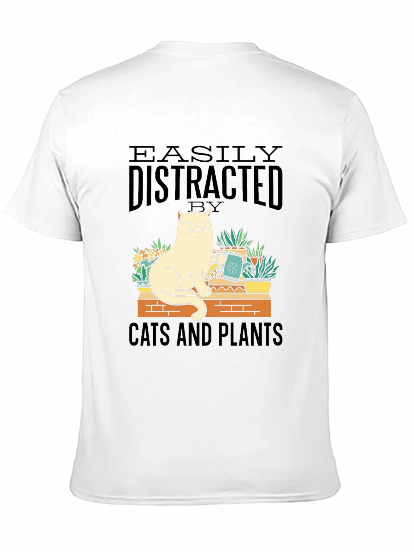 Easily Distracted by Cats and Plants Graphic Tee