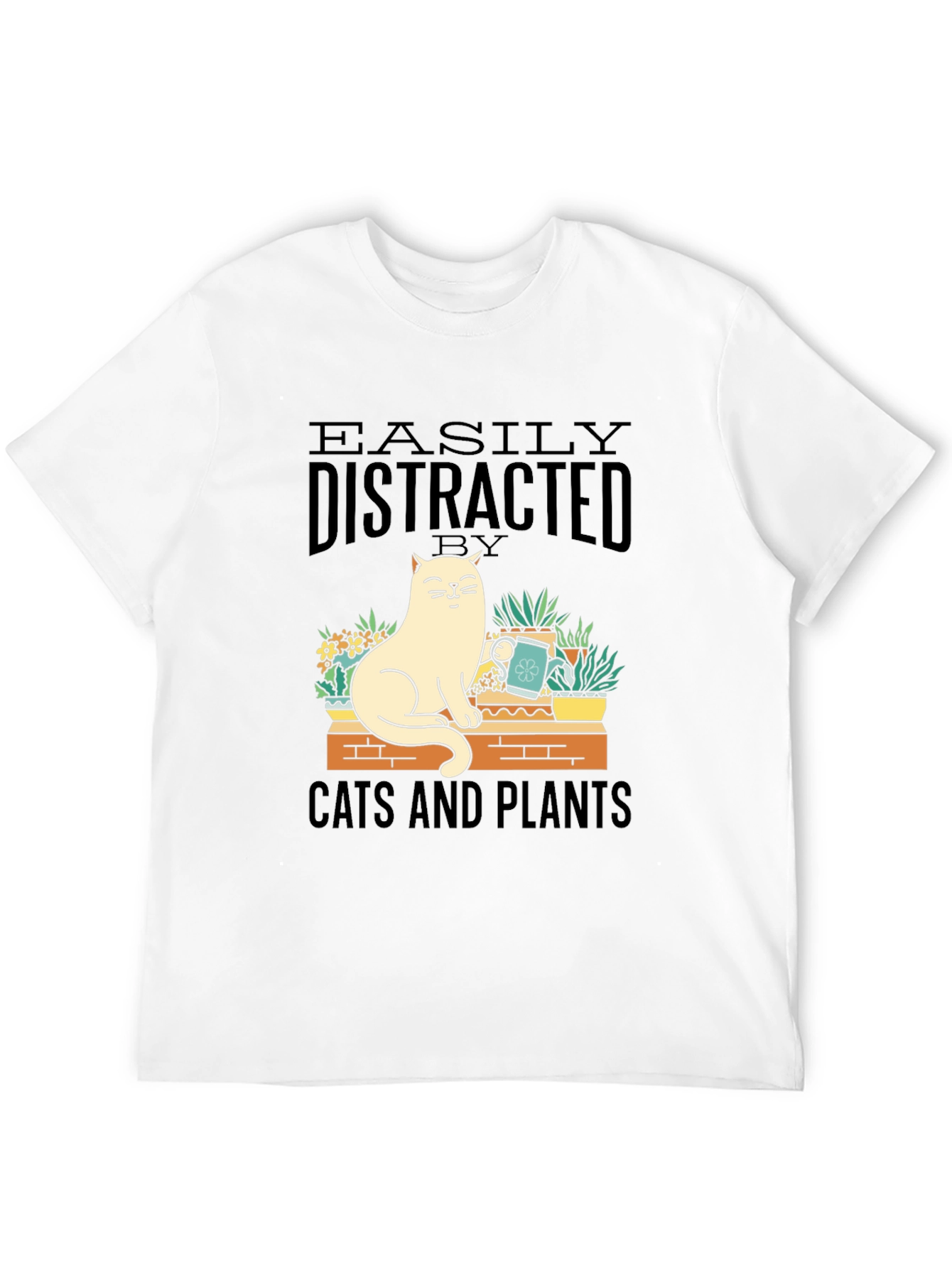 Easily Distracted by Cats and Plants Graphic Tee