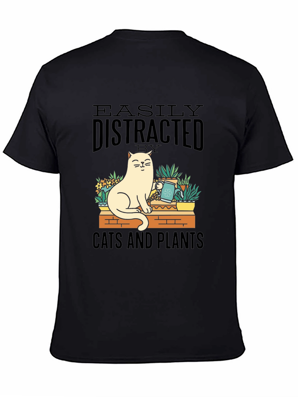 Easily Distracted by Cats and Plants Graphic Tee