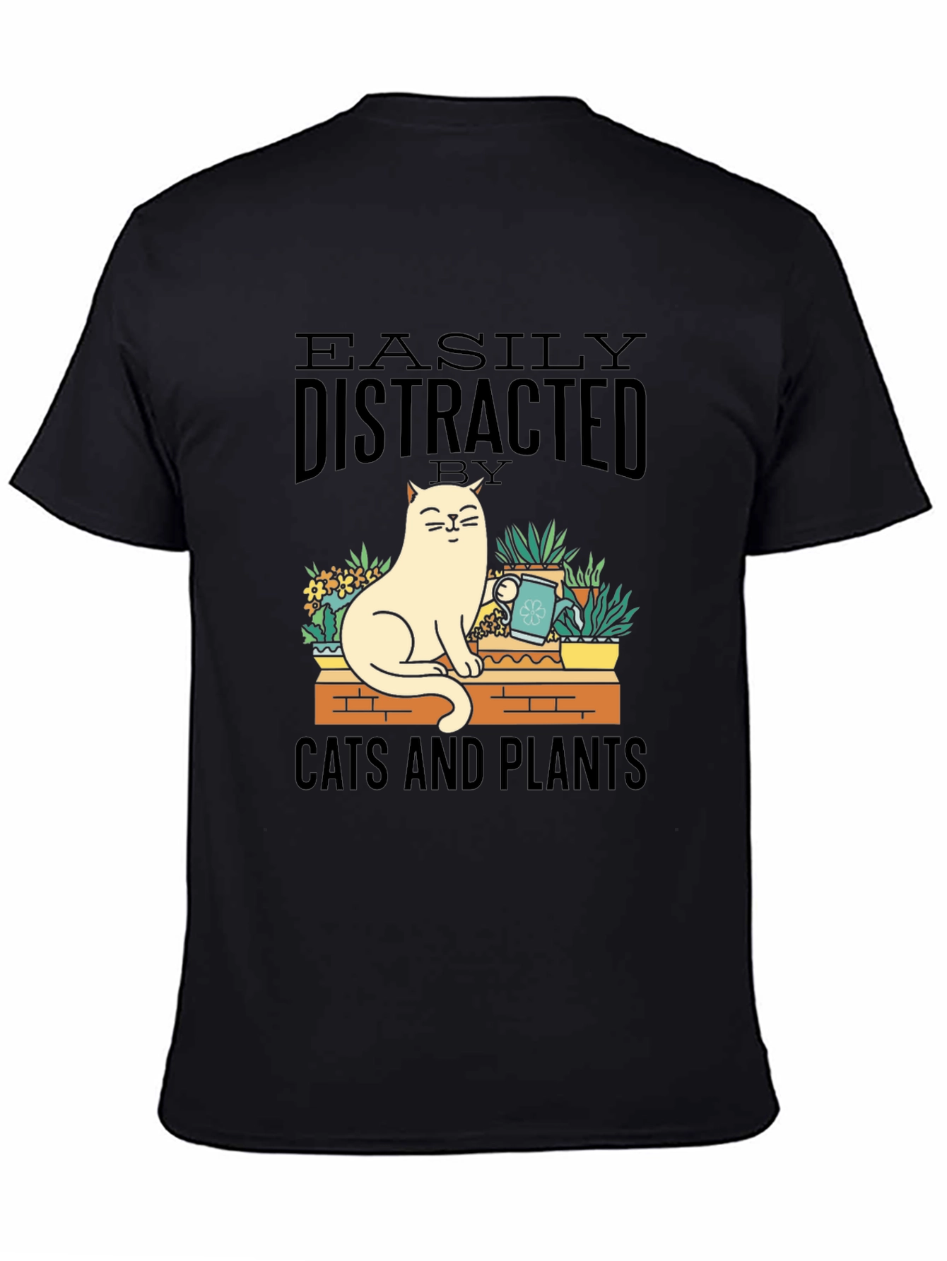 Easily Distracted by Cats and Plants Graphic Tee