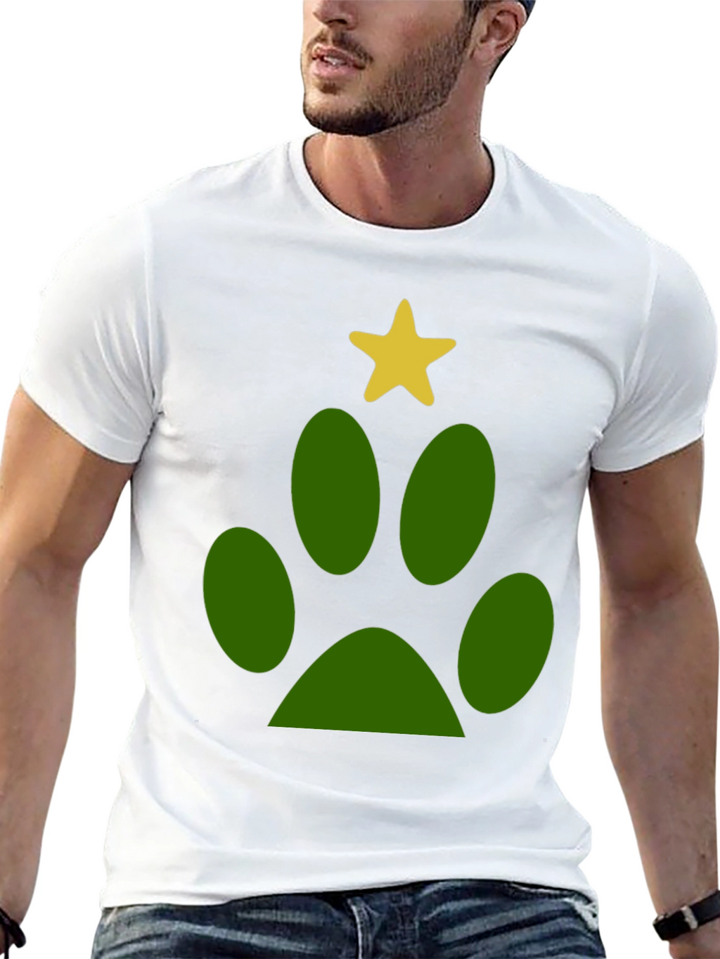 Paw Print Christmas T-Shirt