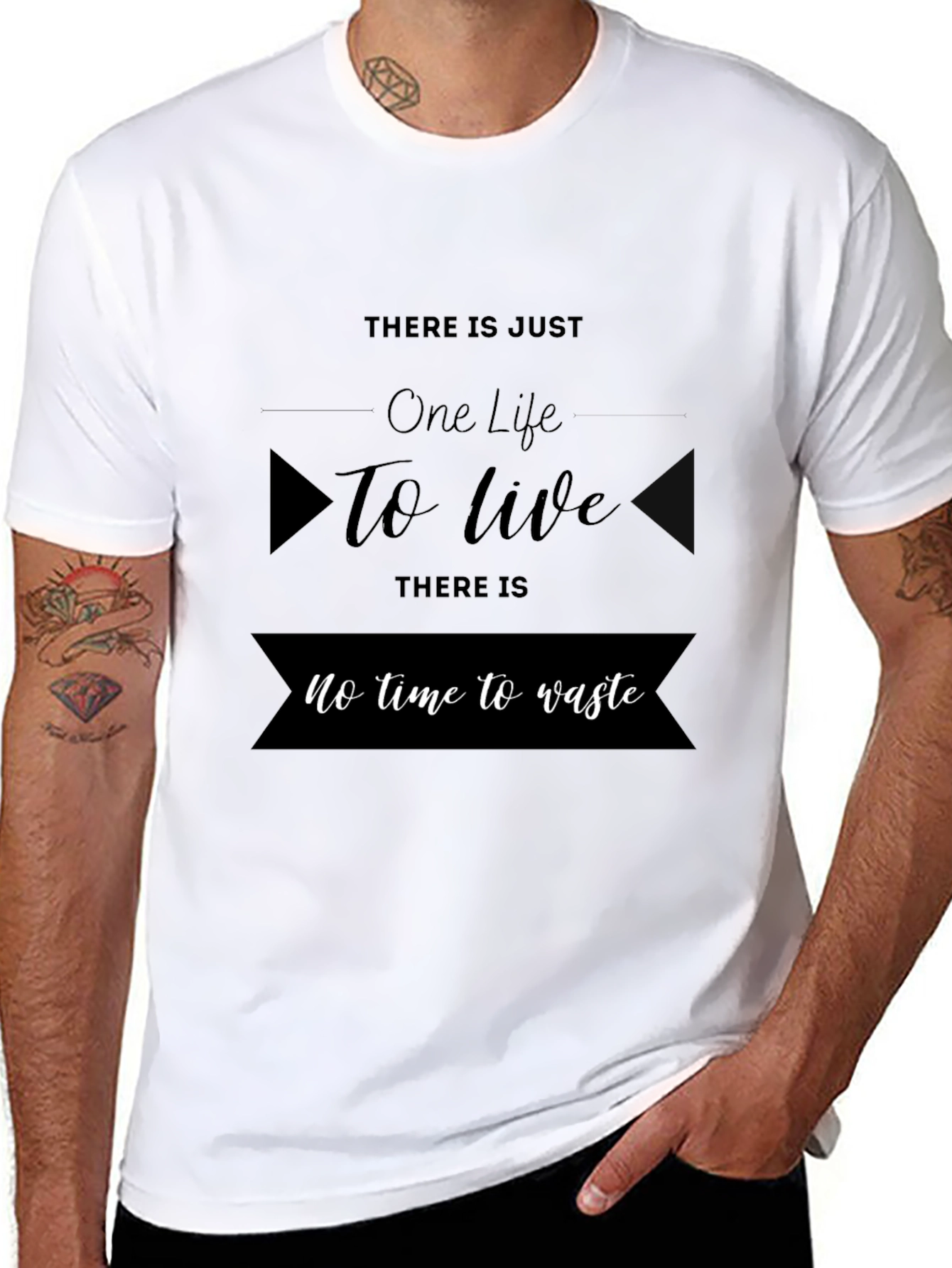 One Life to Live Black Graphic Tee