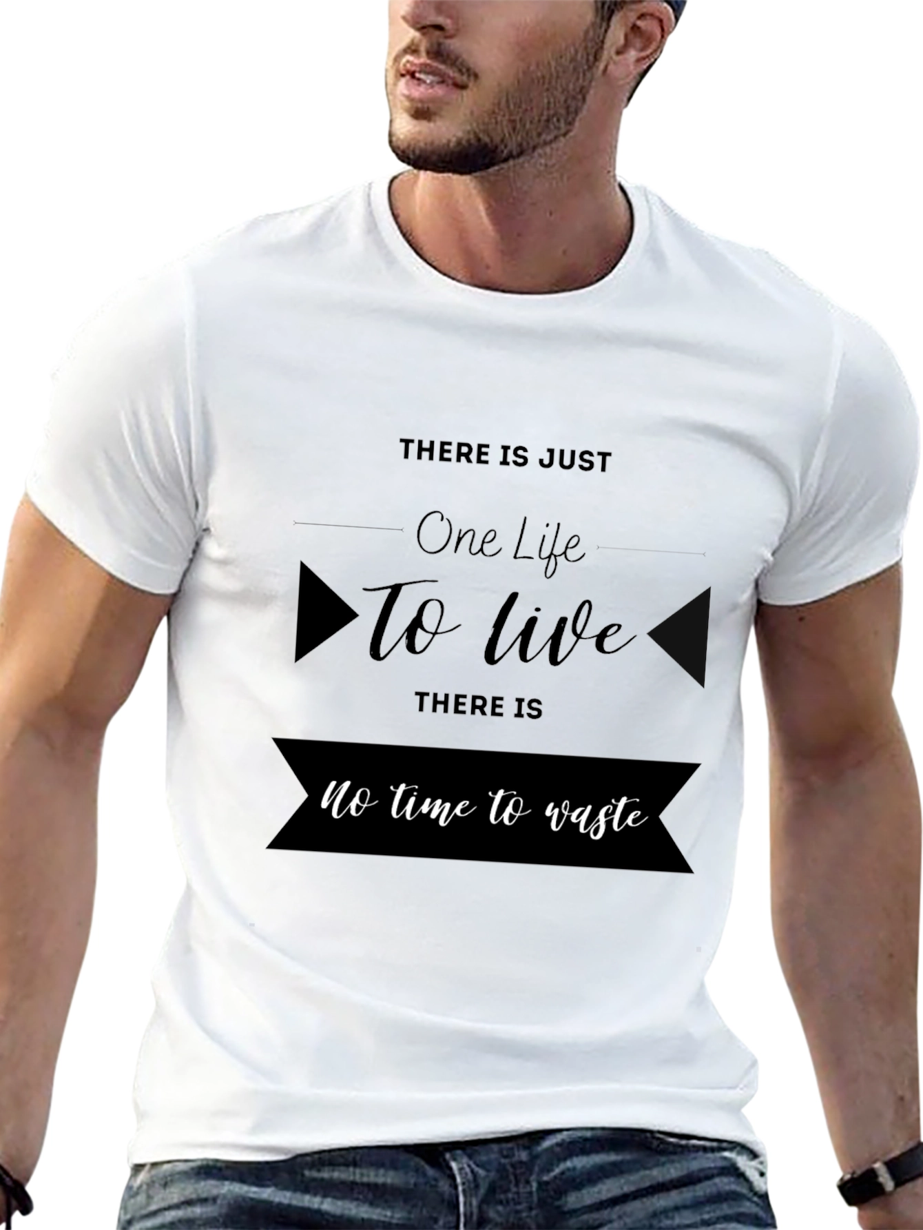 One Life to Live Black Graphic Tee