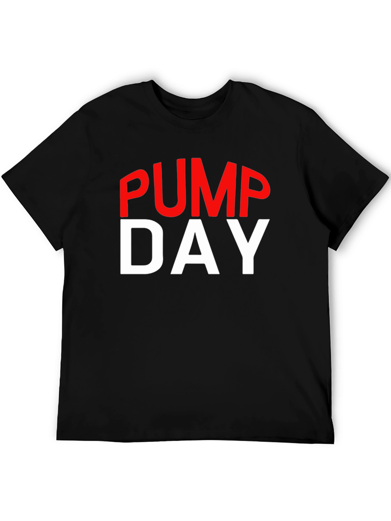 Pump Day Black Cotton T-Shirt