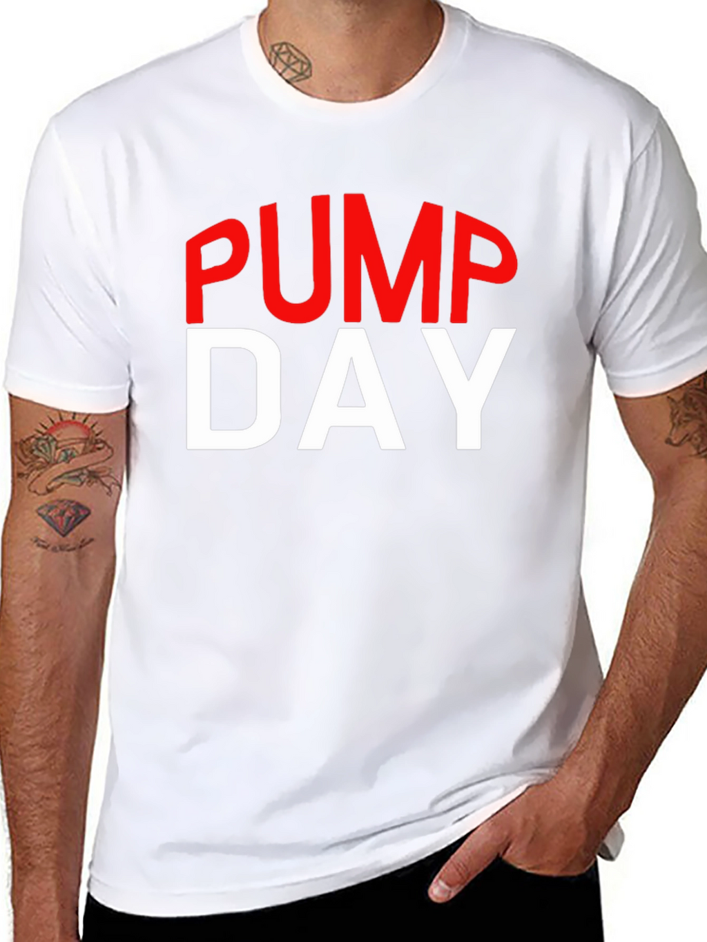 Pump Day Black Cotton T-Shirt