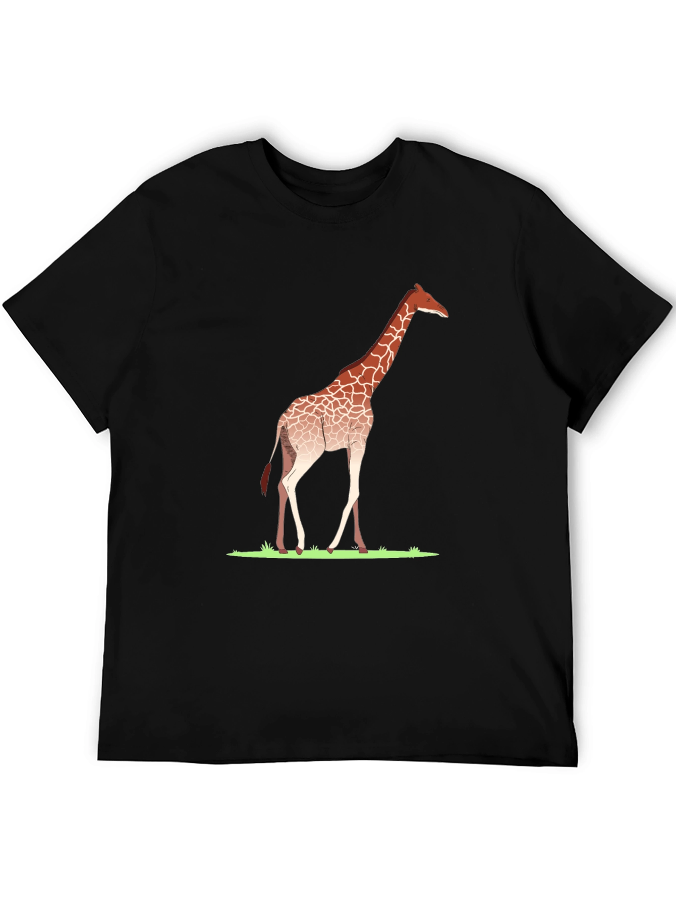Giraffe Graphic Tee - Black Casual T-Shirt