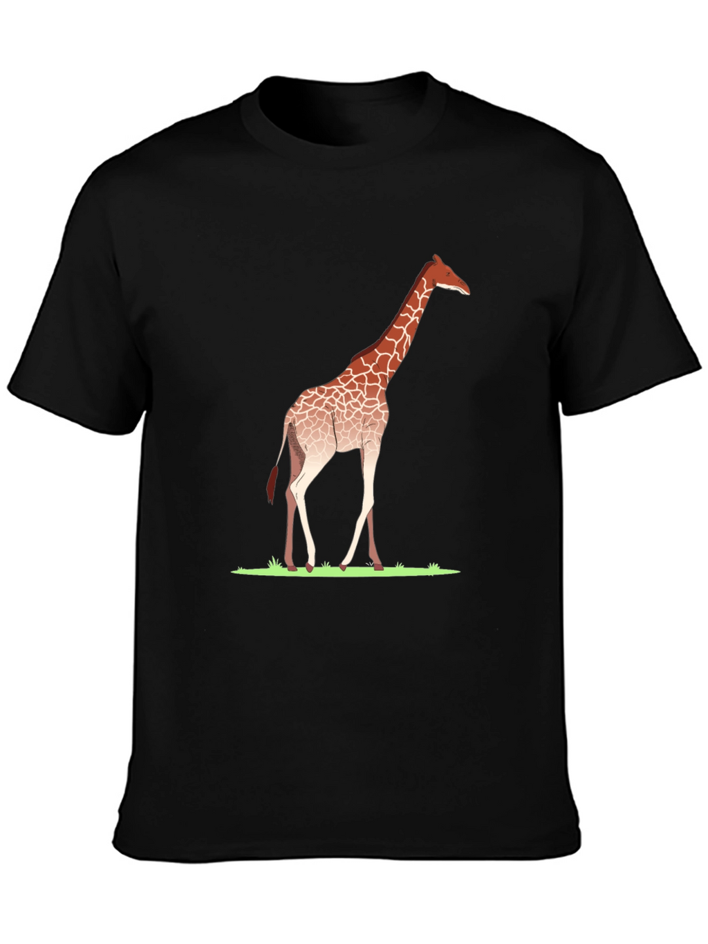 Giraffe Graphic Tee - Black Casual T-Shirt