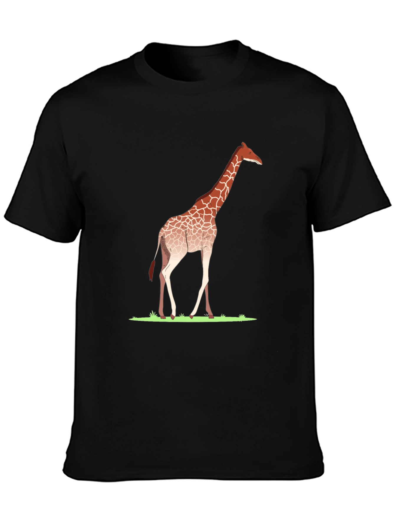 Giraffe Graphic Tee - Black Casual T-Shirt