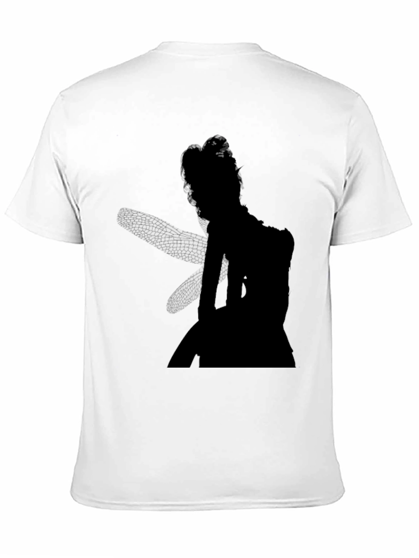 Mystical Fairy Silhouette Black T-Shirt